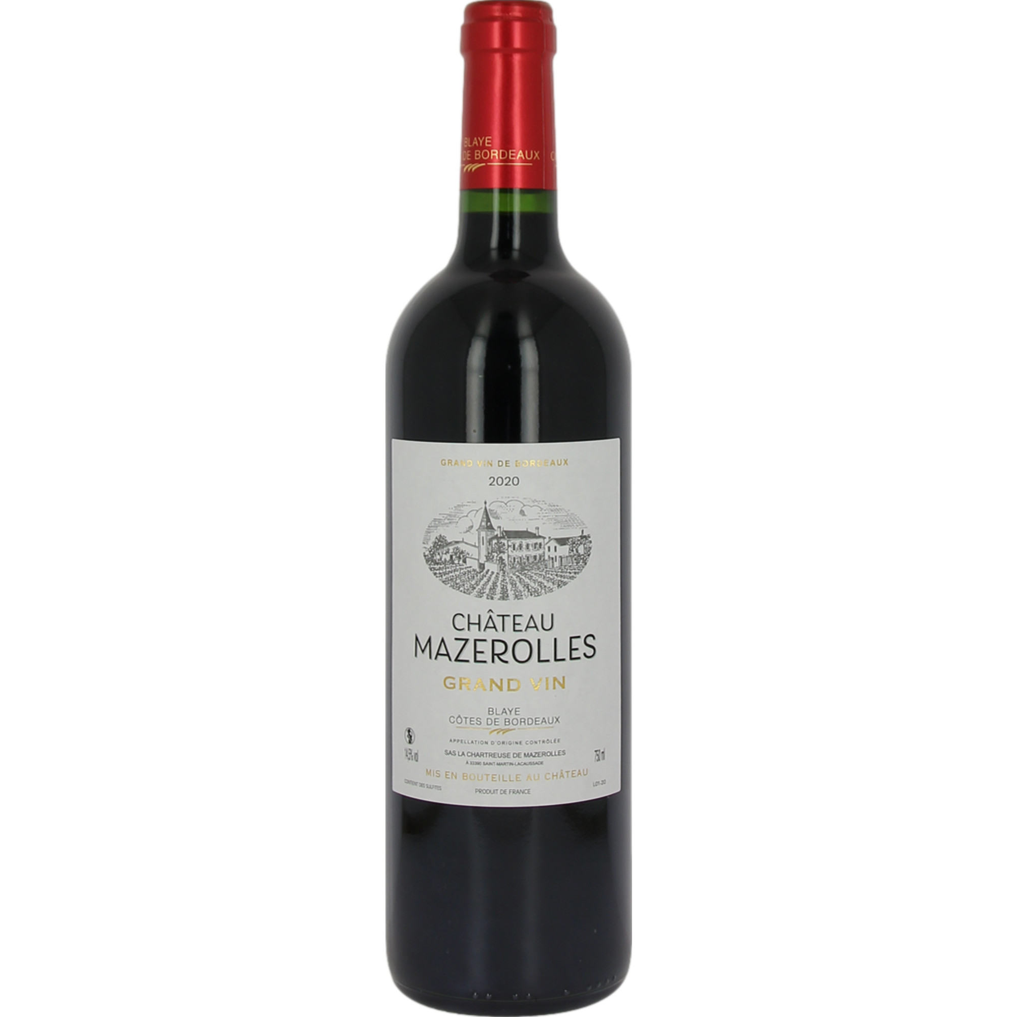 Château Mazerolles Grand Vin, Côtes de Bordeaux AOP, Bordeaux, 2020, Rotwein
