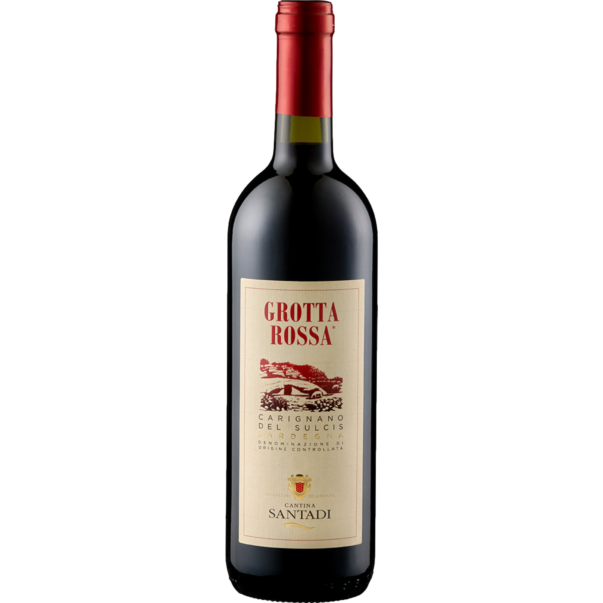 Cantina di Santadi Carignano Grotta Rossa, Carignano del Sulcis DOC, Sardinien, 2023, Rotwein