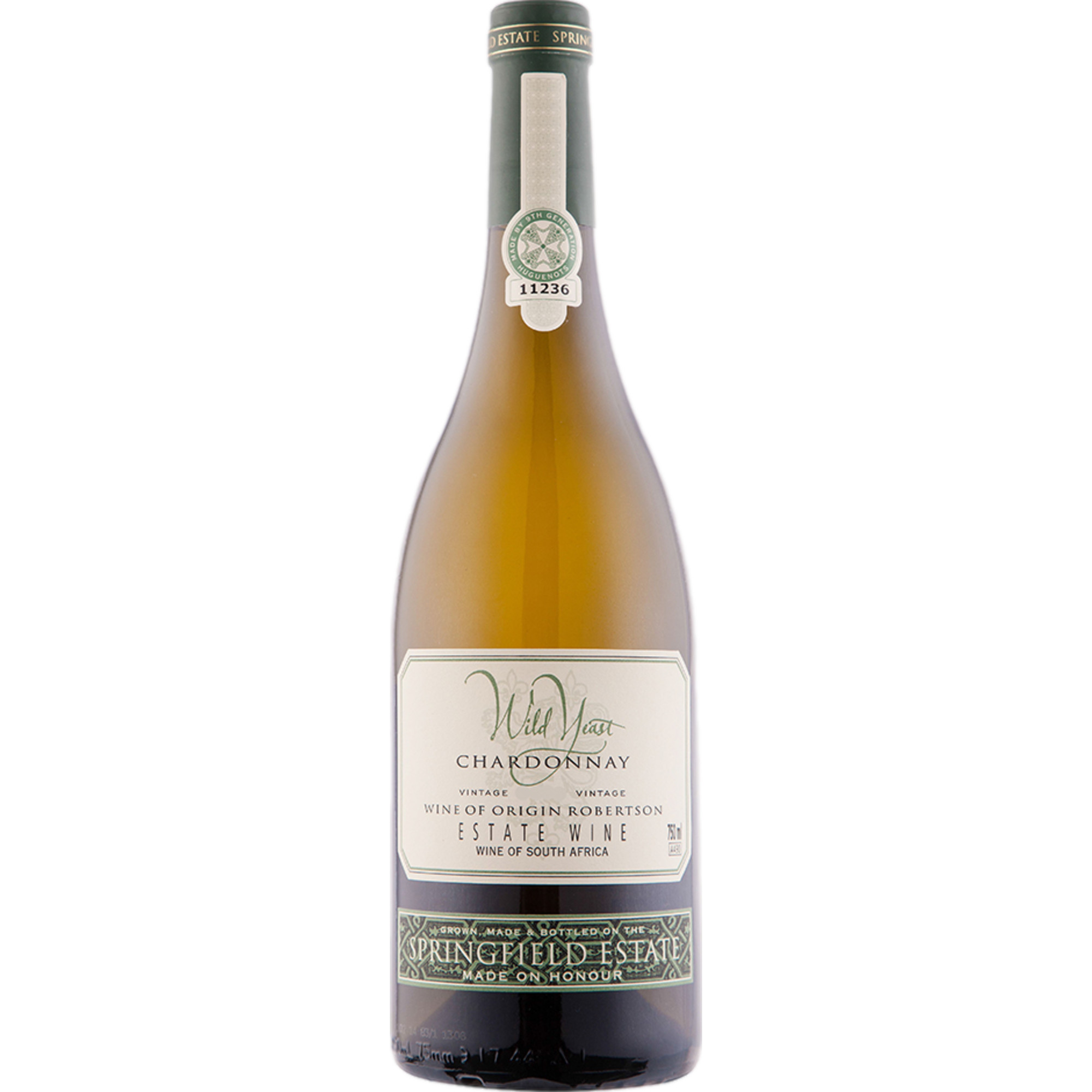 Springfield Estate Wild Yeast Chardonnay, Robertson, Cape South Coast, Cape South Coast, 2021, Weißwein