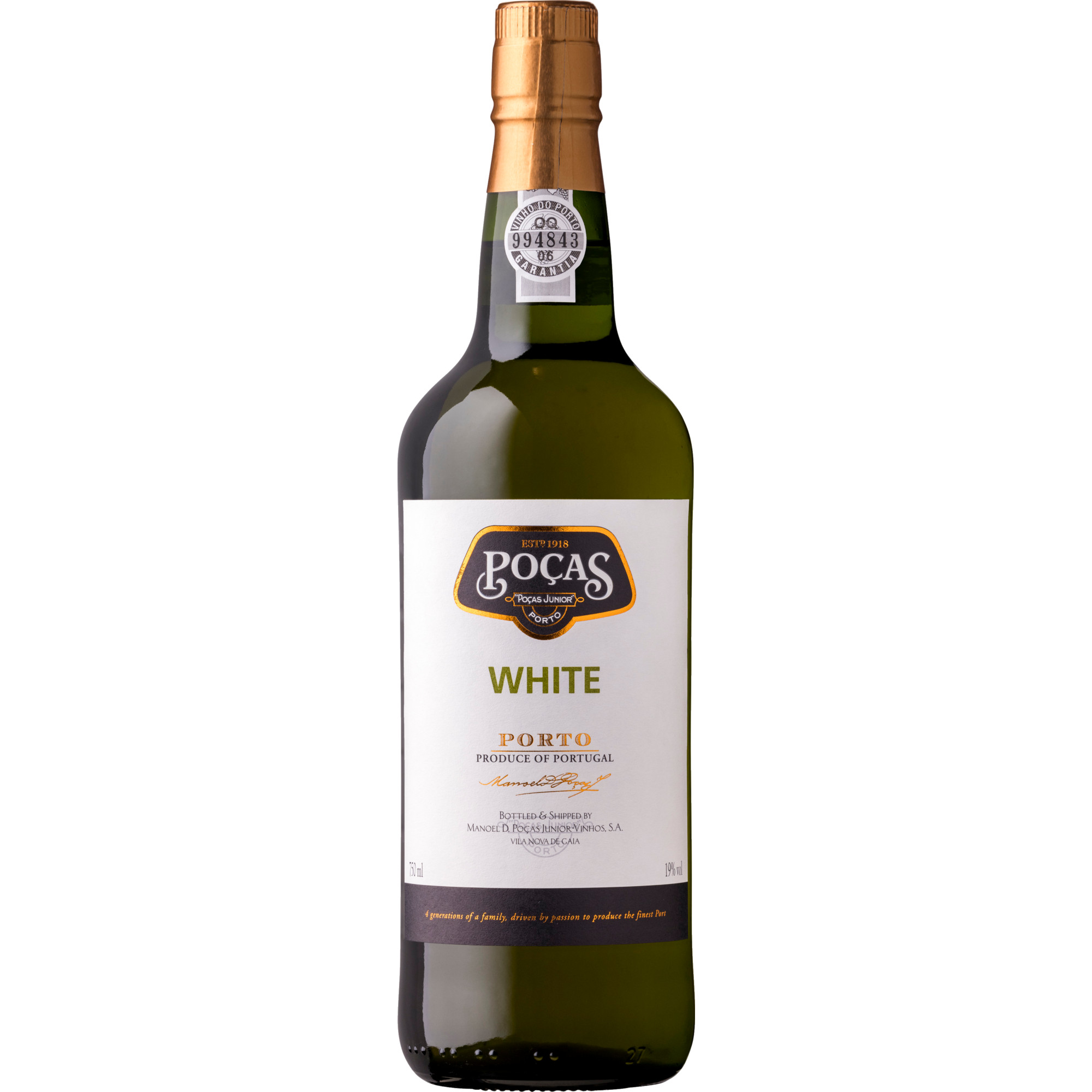 Poças White Port, Vinho do Porto DOC, 0,75 L, 19% Vol., Douro, Spirituosen