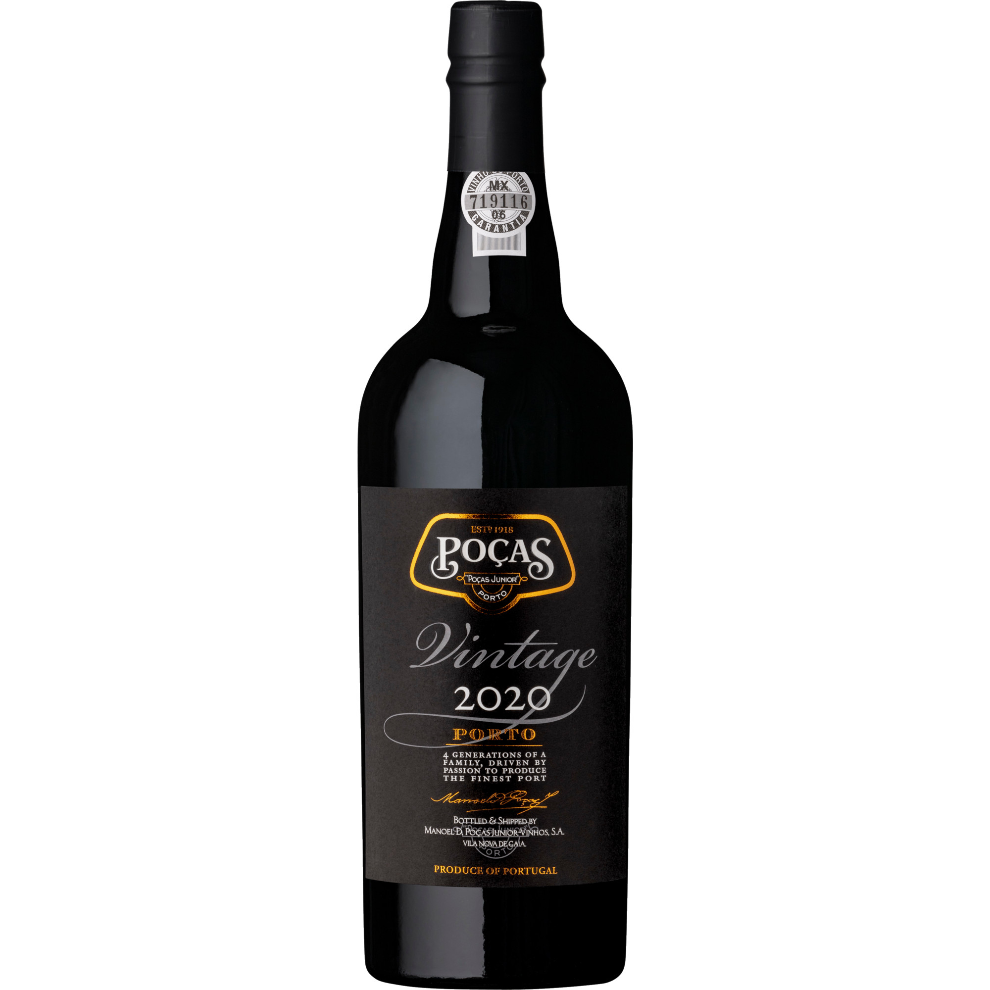 Poças Vintage 2020 Port, Vinho do Porto DOC, 0,75 L, 20% Vol., Douro, Spirituosen