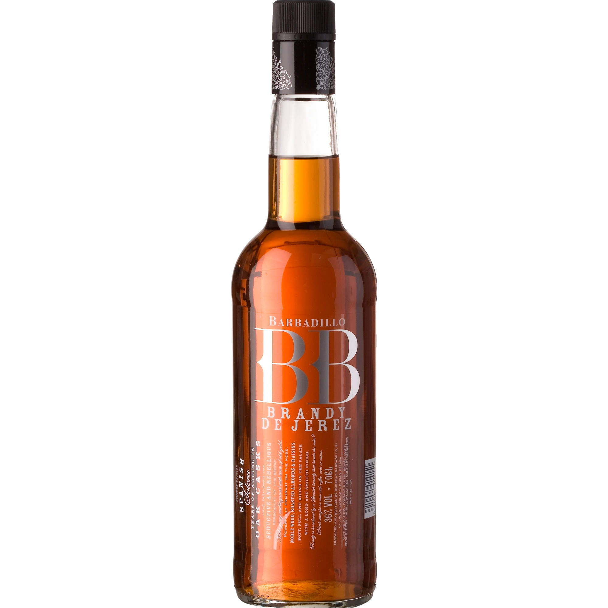 Antonio Barbadillo BB Brandy de Jerez Solera, Jerez-Xérès-Sherry DO, 0,7 L, 36% Vol., Sherry/Jerez, Spirituosen - Spirituosen