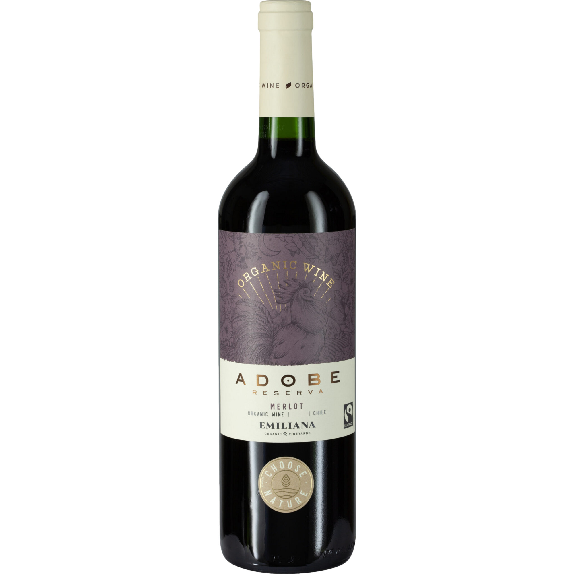 Emiliana Adobe Reserva Merlot Bio, Valle del Rapel, Valle Central, 2023, Rotwein