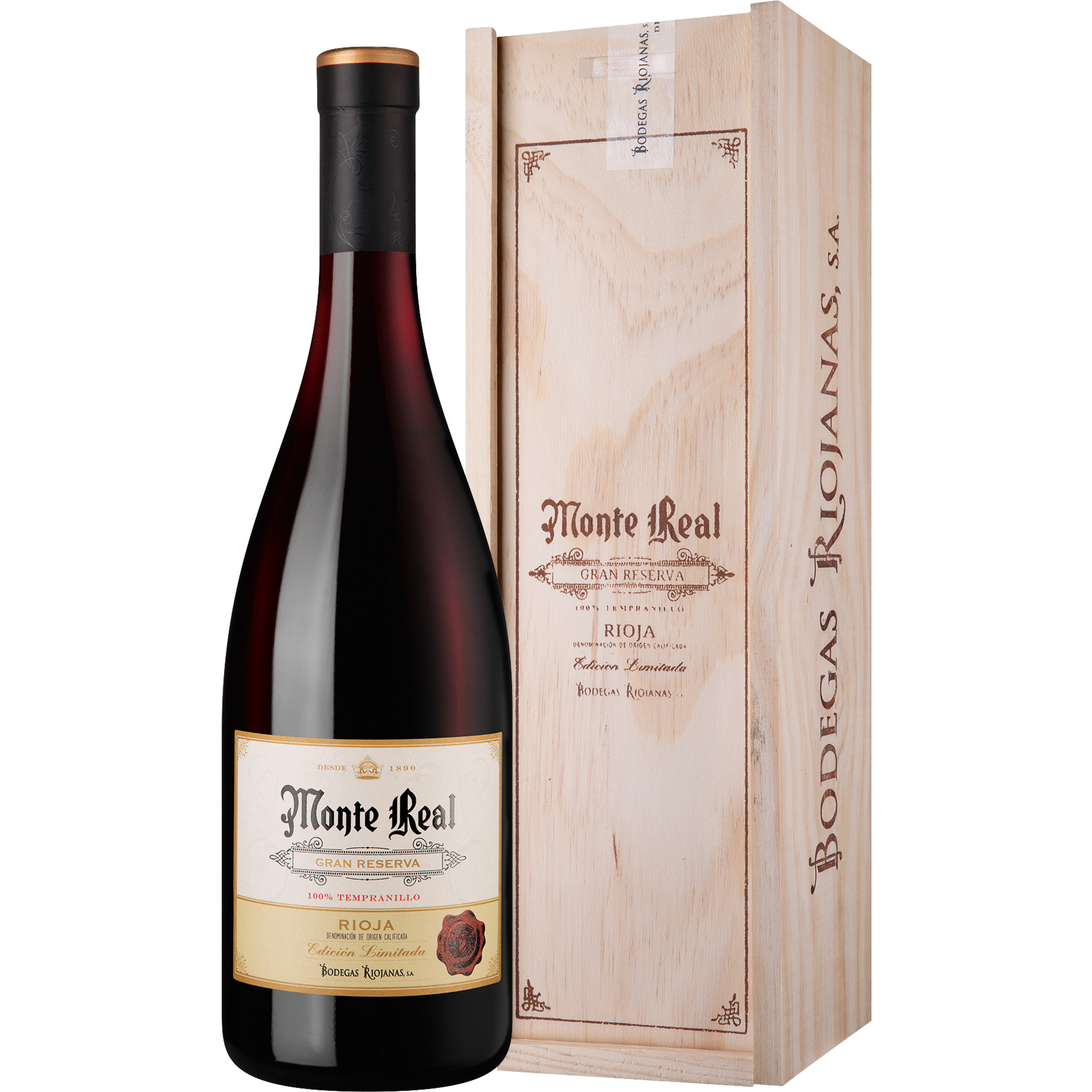 Monte Real Rioja Gran Reserva, Rioja DOCa, in 1er Holzkiste, Rioja, 2009, Rotwein