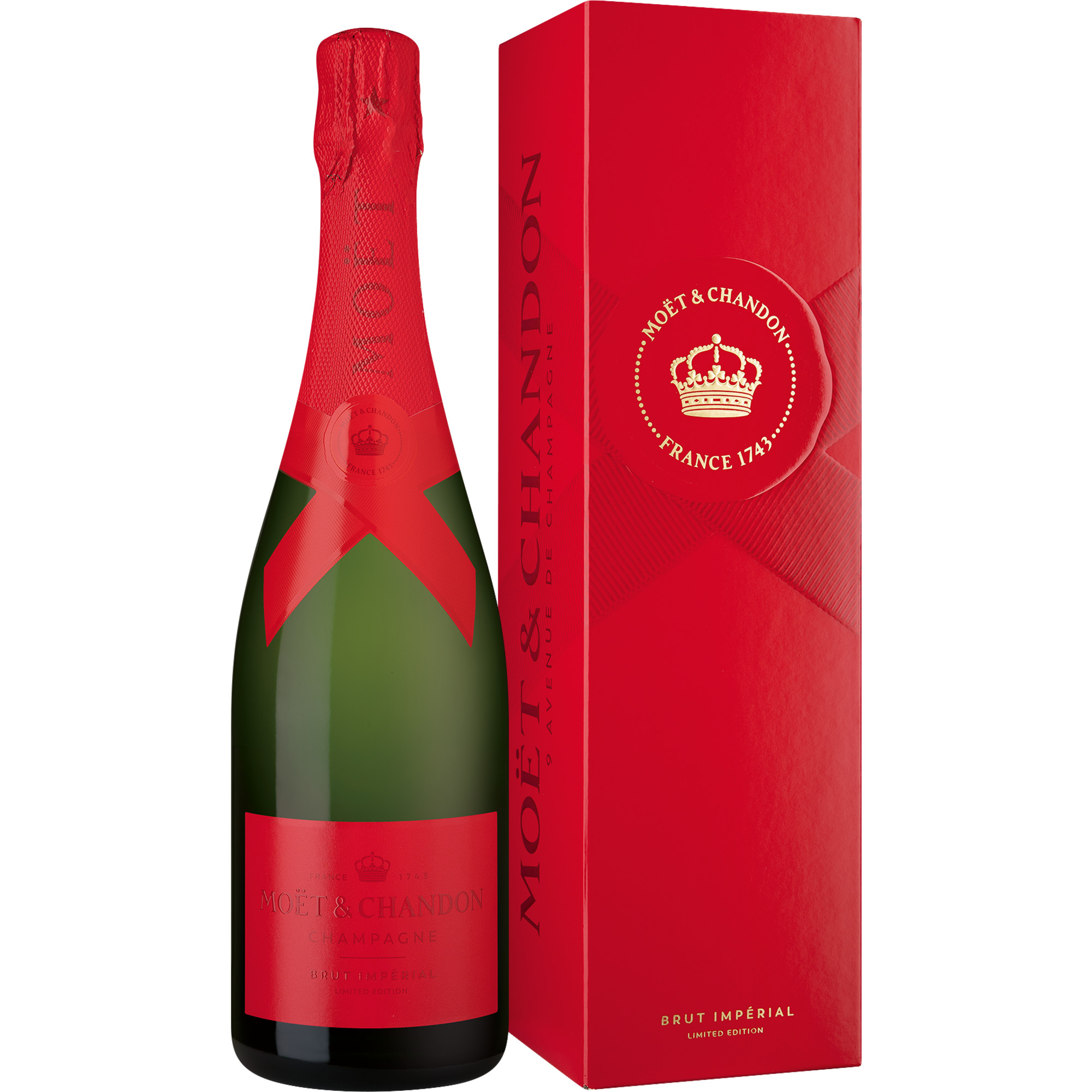 Champagne Moet & Chandon Imperial Red, Brut, Champagne AC, Geschenketui, Limited Edition, Champagne, Schaumwein - Champagner