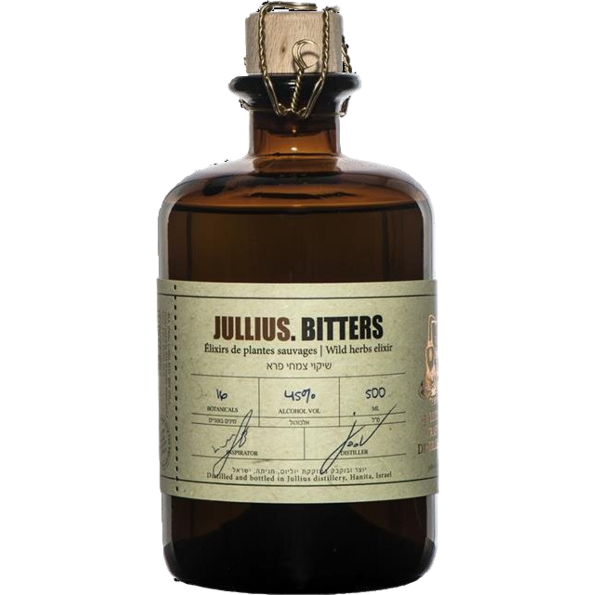 Jullius Bitters, Israel, 0,5 L, 45% Vol., Spirituosen - Spirituosen