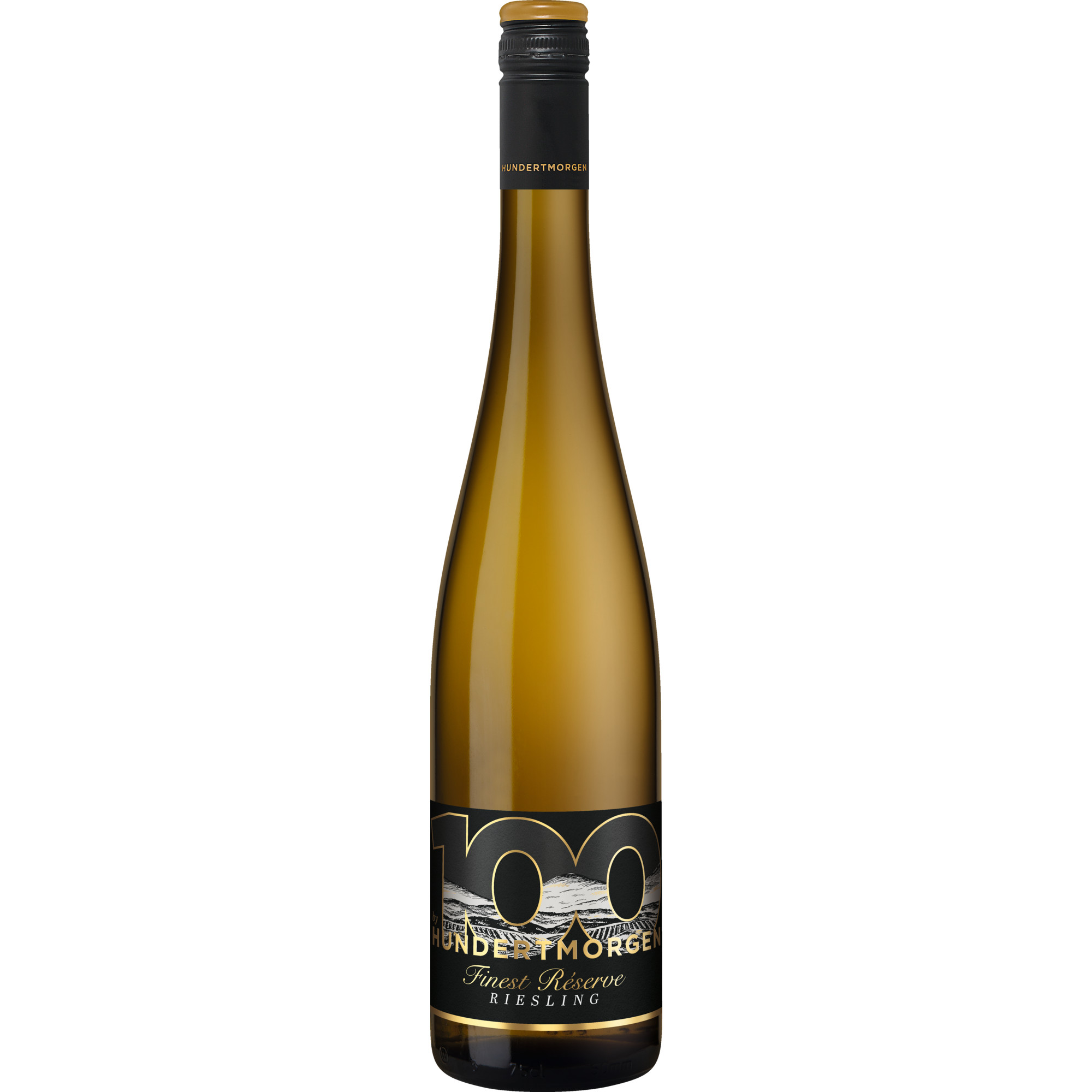 100 by Hundertmorgen Finest Réserve Riesling, Trocken, Rheinhessen, Rheinhessen, 2025, Weißwein