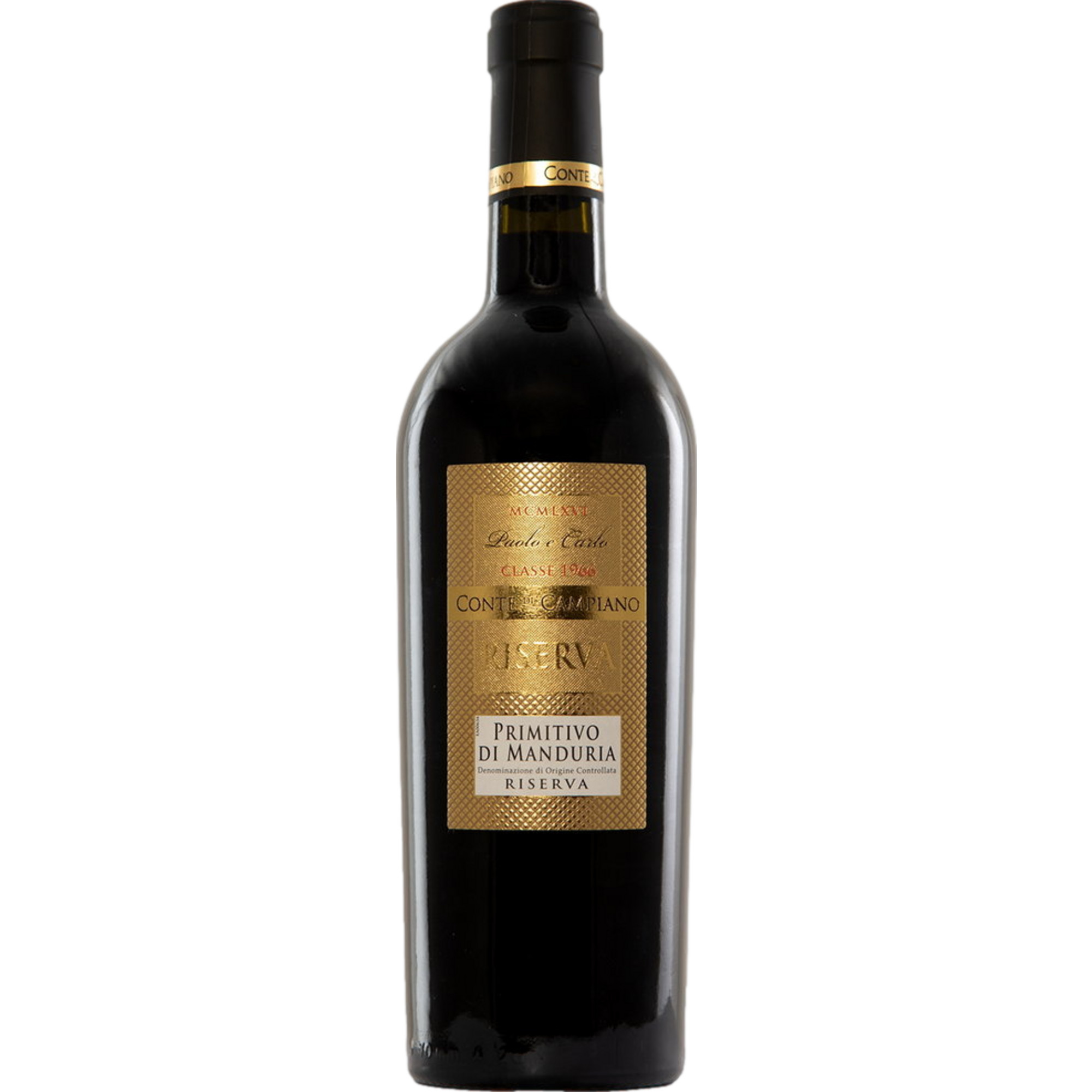 Conte di Campiano 66 Primitivo di Manduria Riserva, Apulien DOC, Apulien, 2021, Rotwein