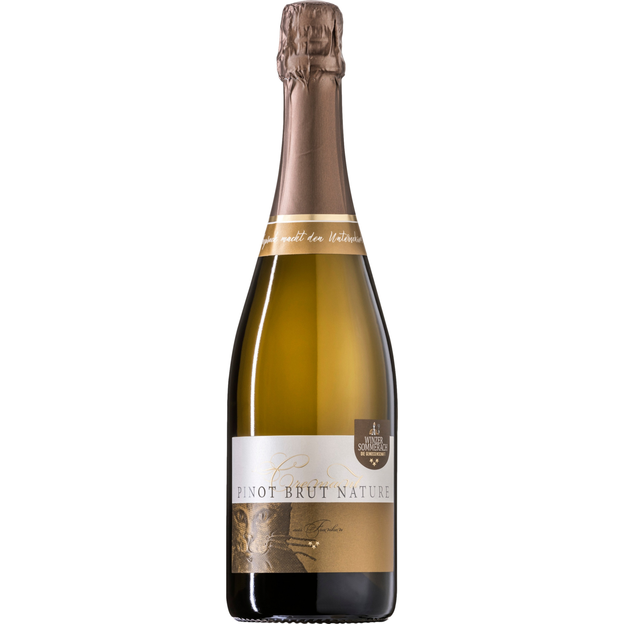 Winzer Sommerach Crémant Pinot, Brut Nature, Franken, Franken, Schaumwein - Sekt & Crémant