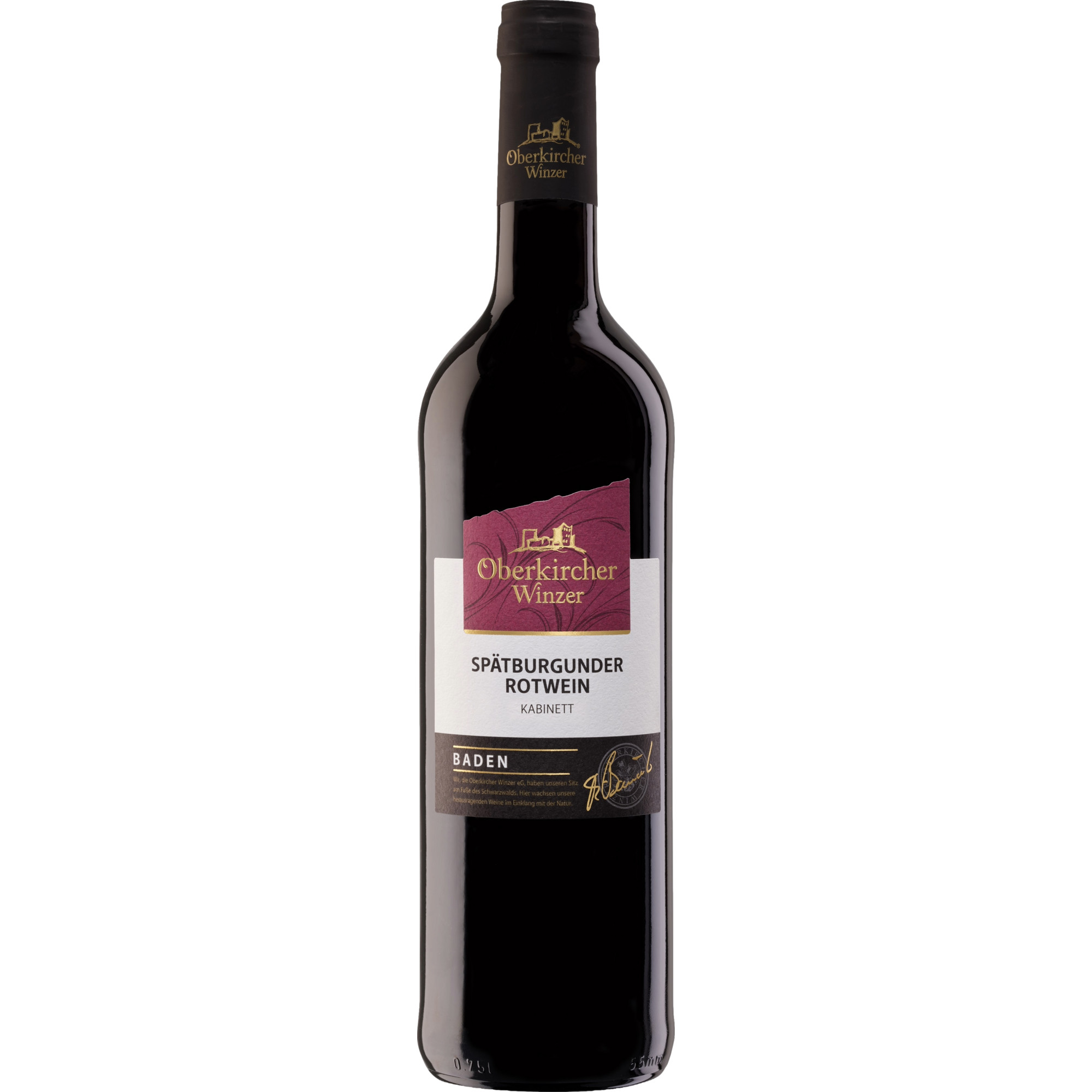 Oberkircher Spätburgunder Kabinett, Mild, Baden, Baden, 2023, Rotwein