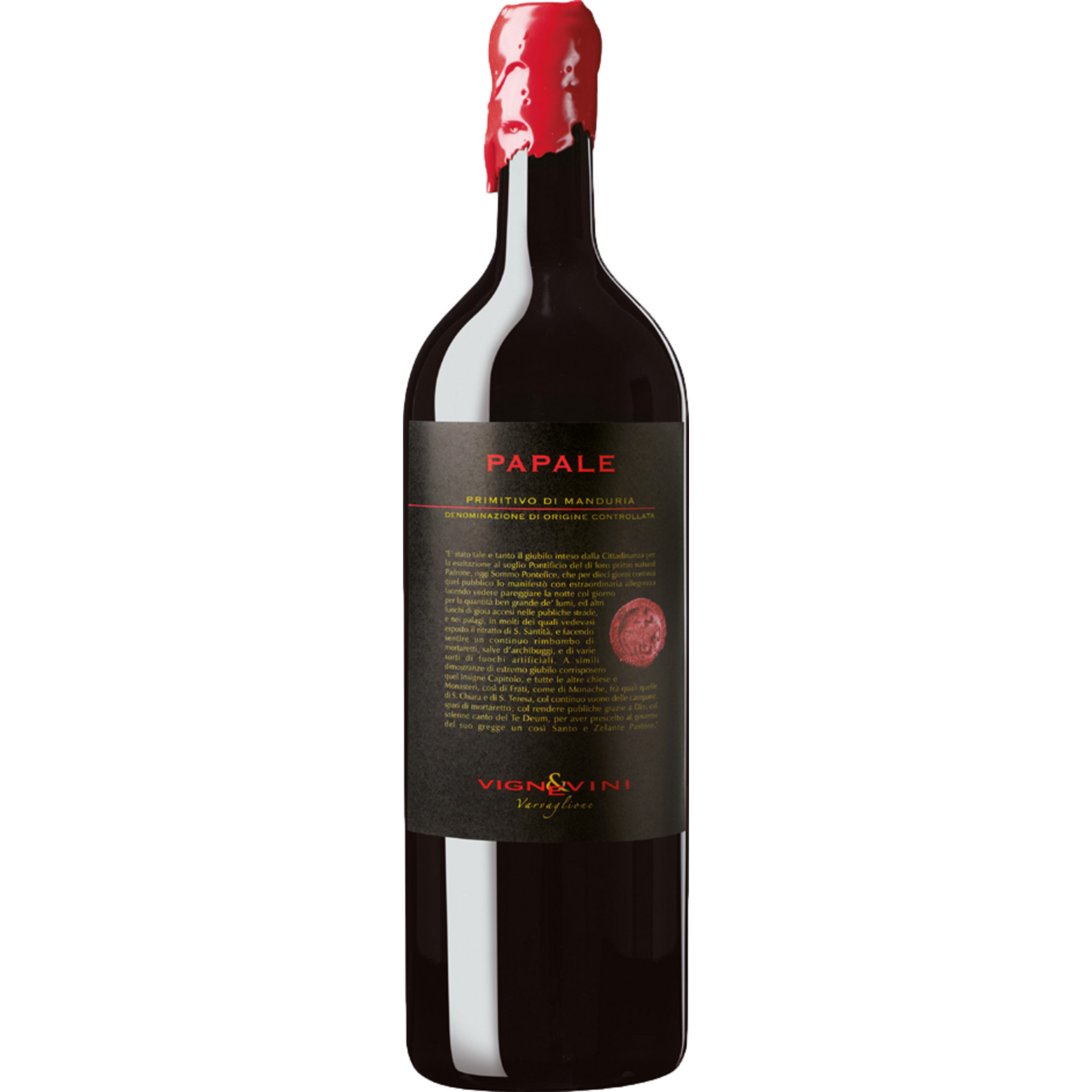 Varvaglione Papale Primitivo di Manduria, Primitivo di Manduria DOC, Magnum, Apulien, 2022, Rotwein