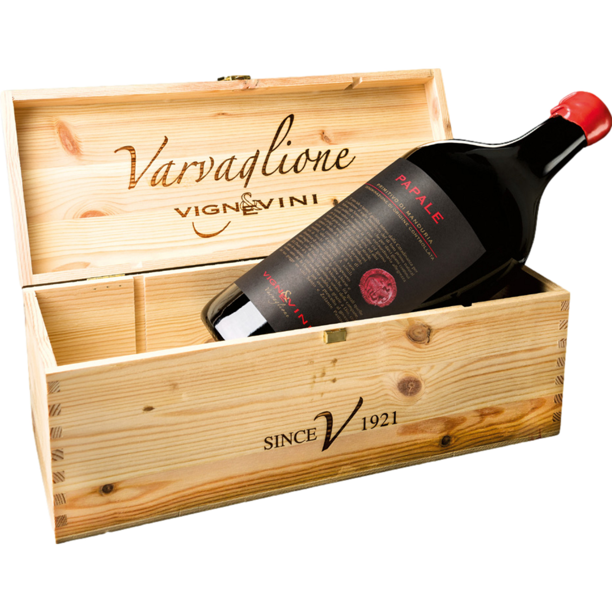 Varvaglione Papale Primitivo di Manduria, Primitivo di Manduria DOP, Doppelmagnum, Apulien, 2022, Rotwein