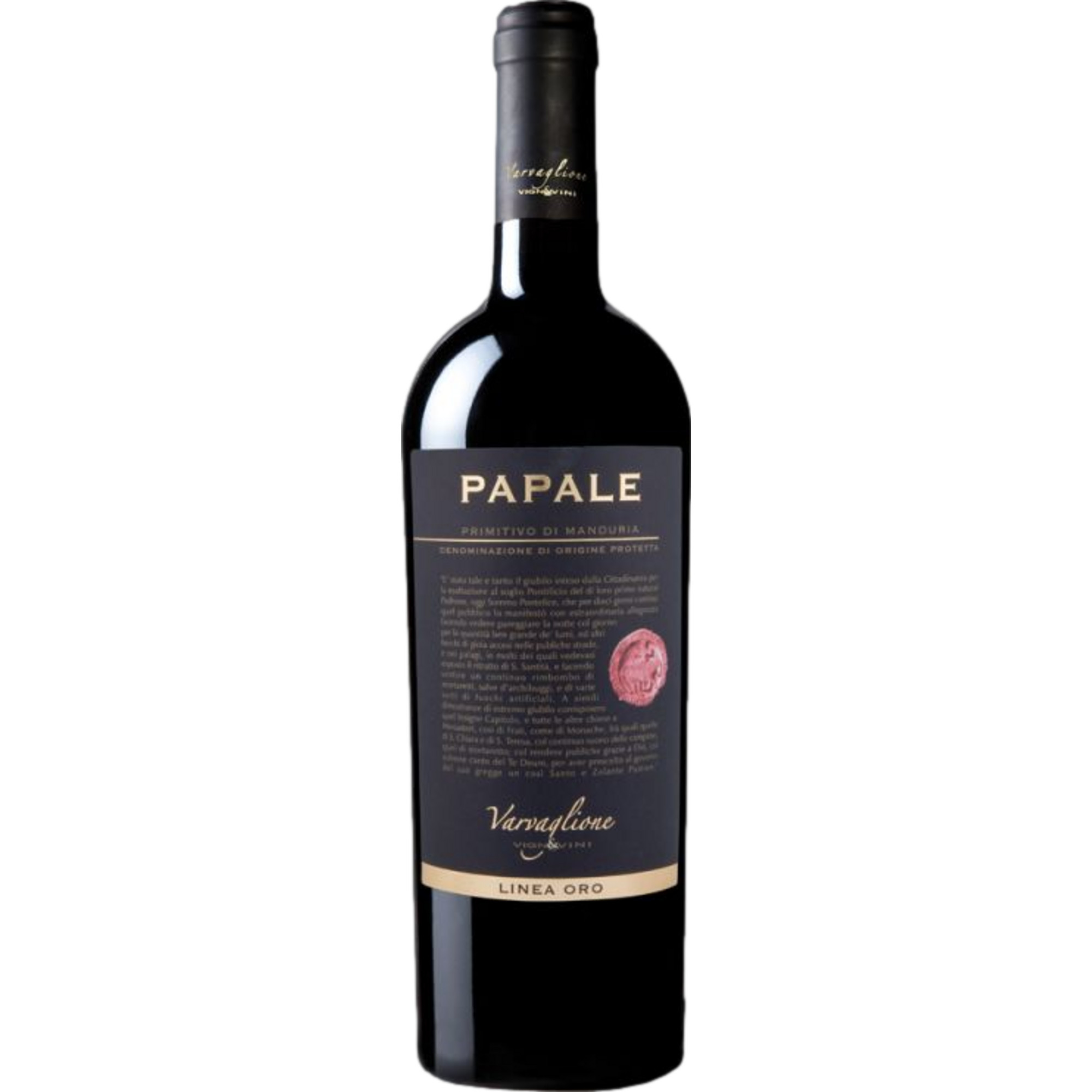 Varvaglione Papale ORO Primitivo di Manduria, Primitivo di Manduria DOC, Apulien, 2020, Rotwein
