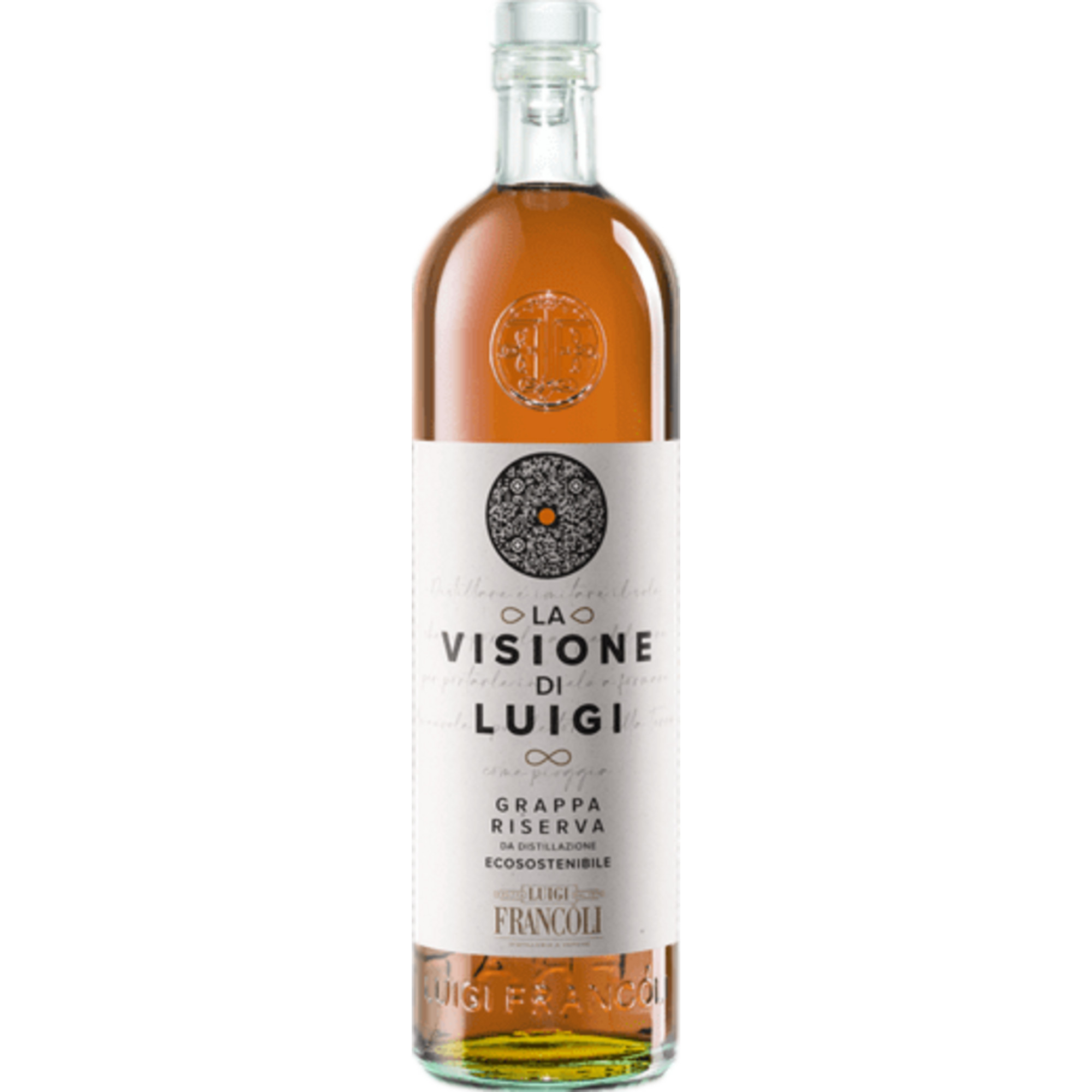 Luigi Francoli Grappa La Visione di Luigi Riserva, 40% Vol, 0,7L, Spirituosen - Spirituosen