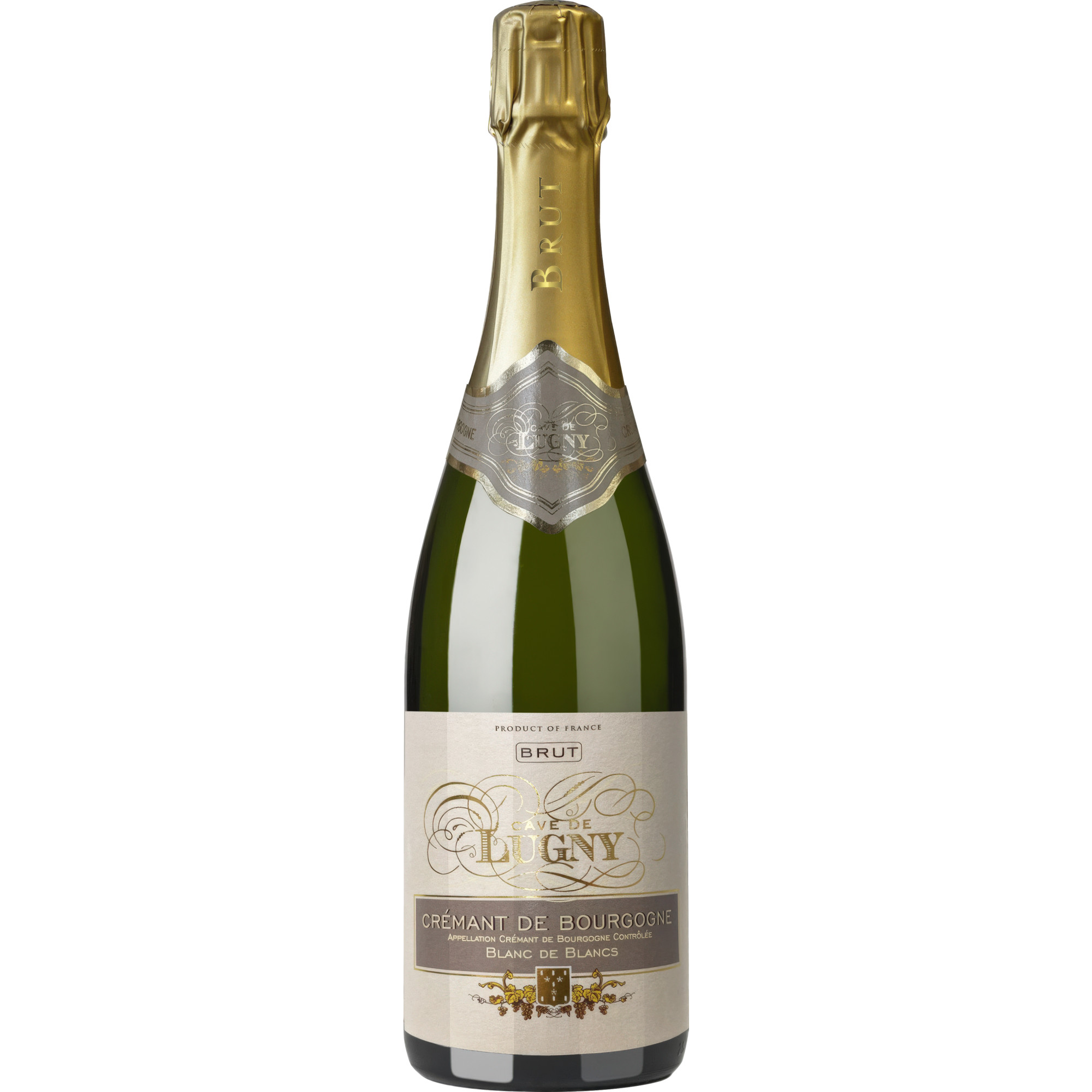 Cave de Lugny Blanc de Blanc, Brut, Crémant de Bourgogne AC, Burgund, Schaumwein - Sekt & Crémant