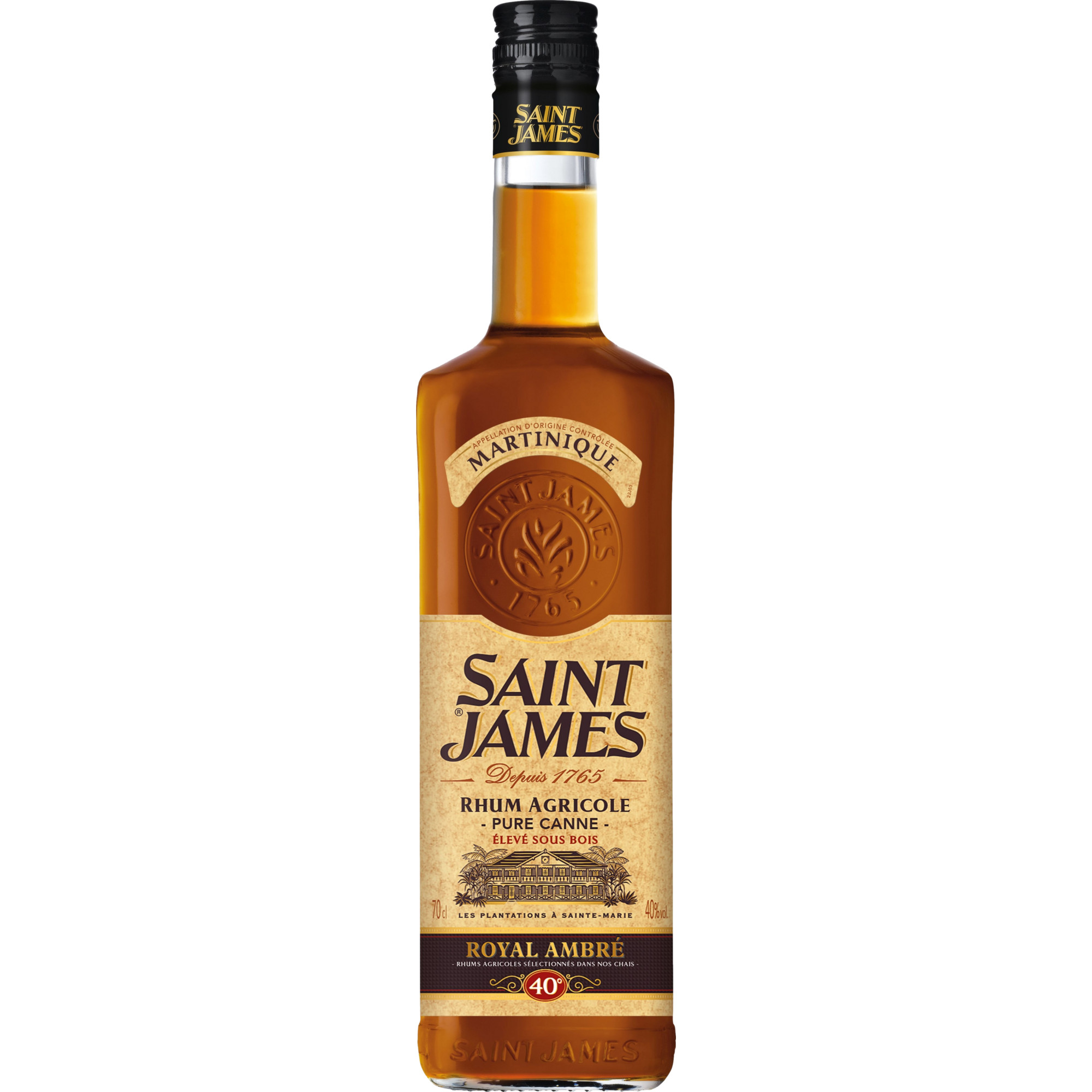 Saint James Royal Ambré Rhum Agricole, 0,70L, 40% Vol, Spirituosen