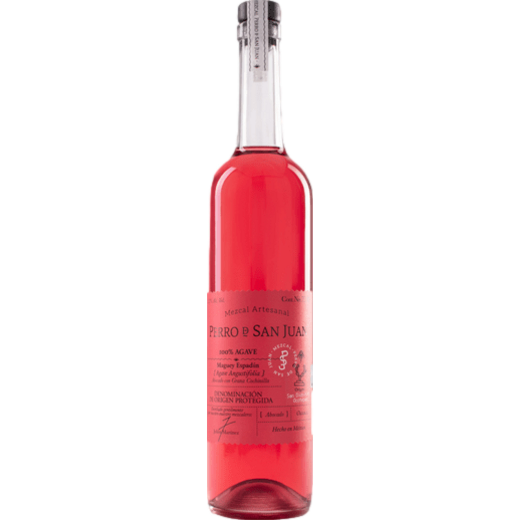 Perro de San Juan Mezcal Abocado Grana Cochinilla, 42,3% Vol, 0,7L, Spirituosen - Spirituosen
