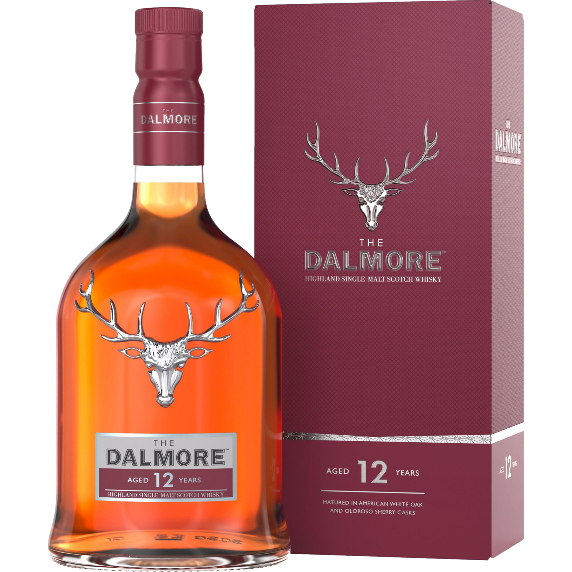 The Dalmore Highland Single Malt 12 Years, Scotch Whisky, 0,7 L, 40% Vol., Spirituosen