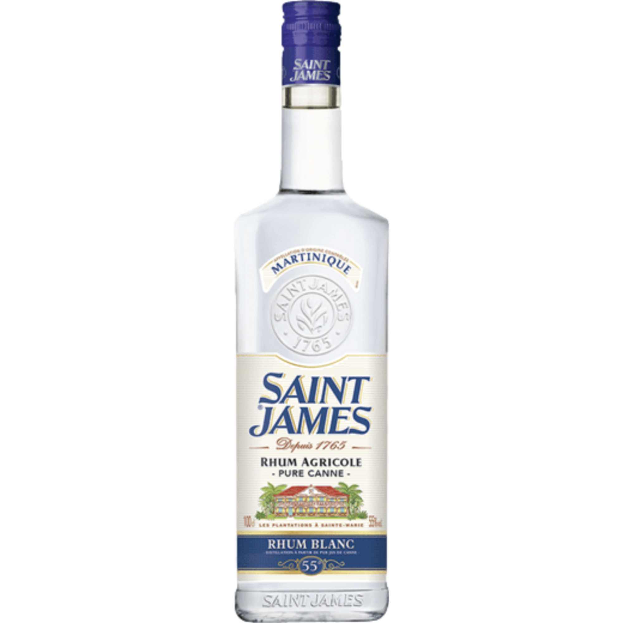 Saint James Blanc Rum Agricole, 55% Vol, 1,0L, Spirituosen - Spirituosen