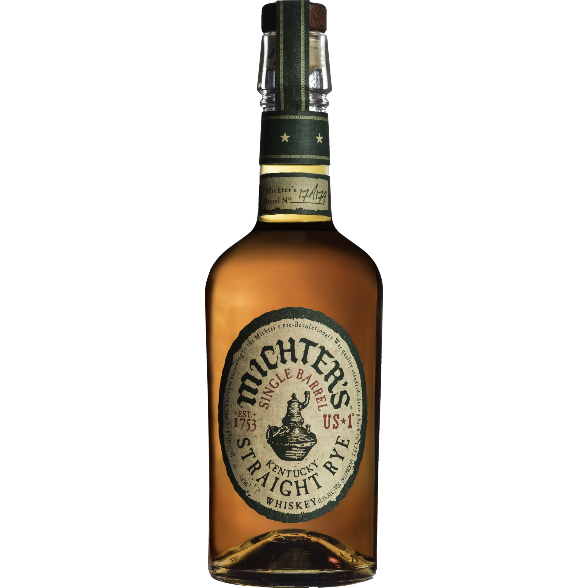 Michter's US1 Single Barrel Kentucky Straight Rye, 42,4 % Vol. 0,7l, Spirituosen