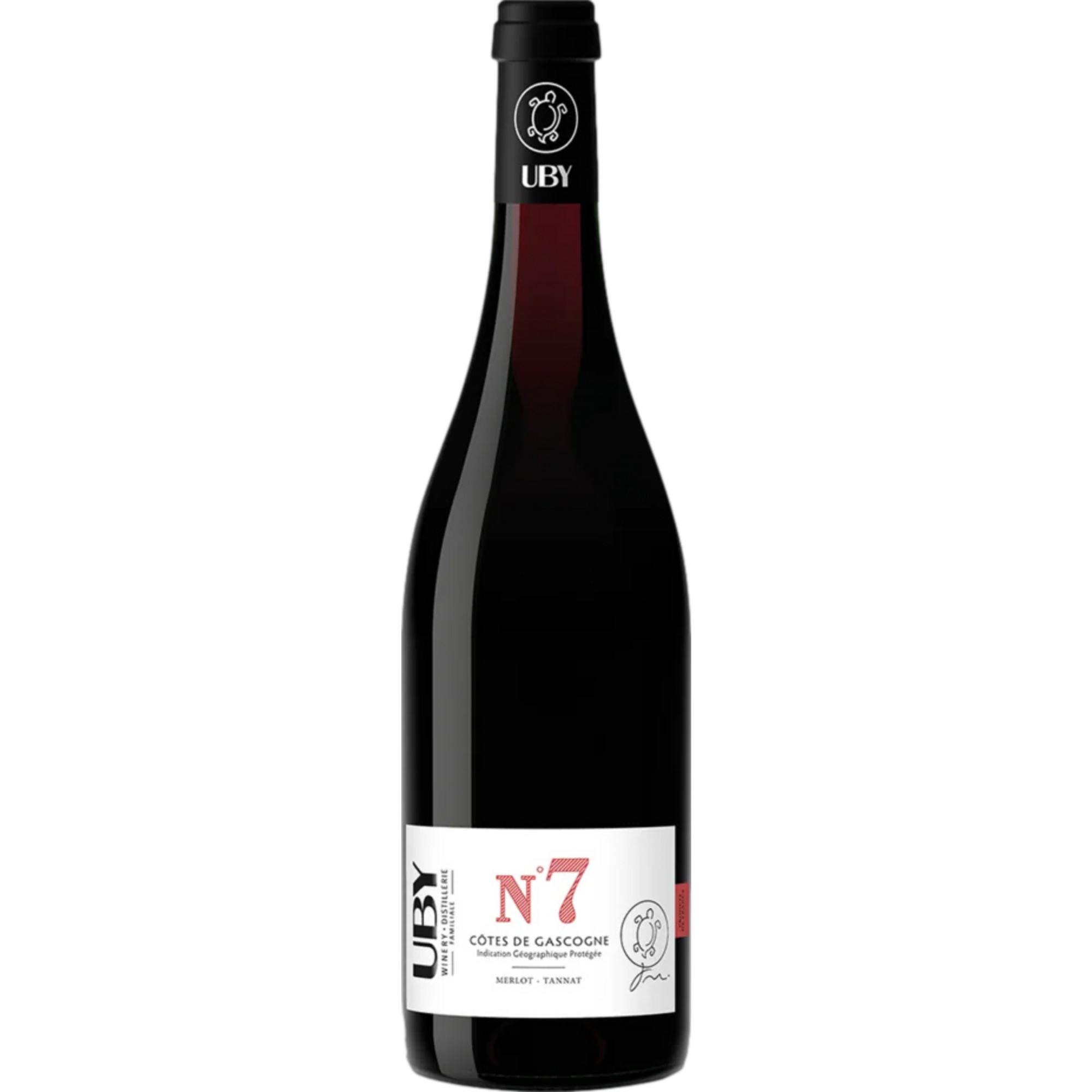 Domaine Uby No.7 Tannat Merlot, Côtes de Gascogne IGP, Südwestfrankreich, 2023, Rotwein