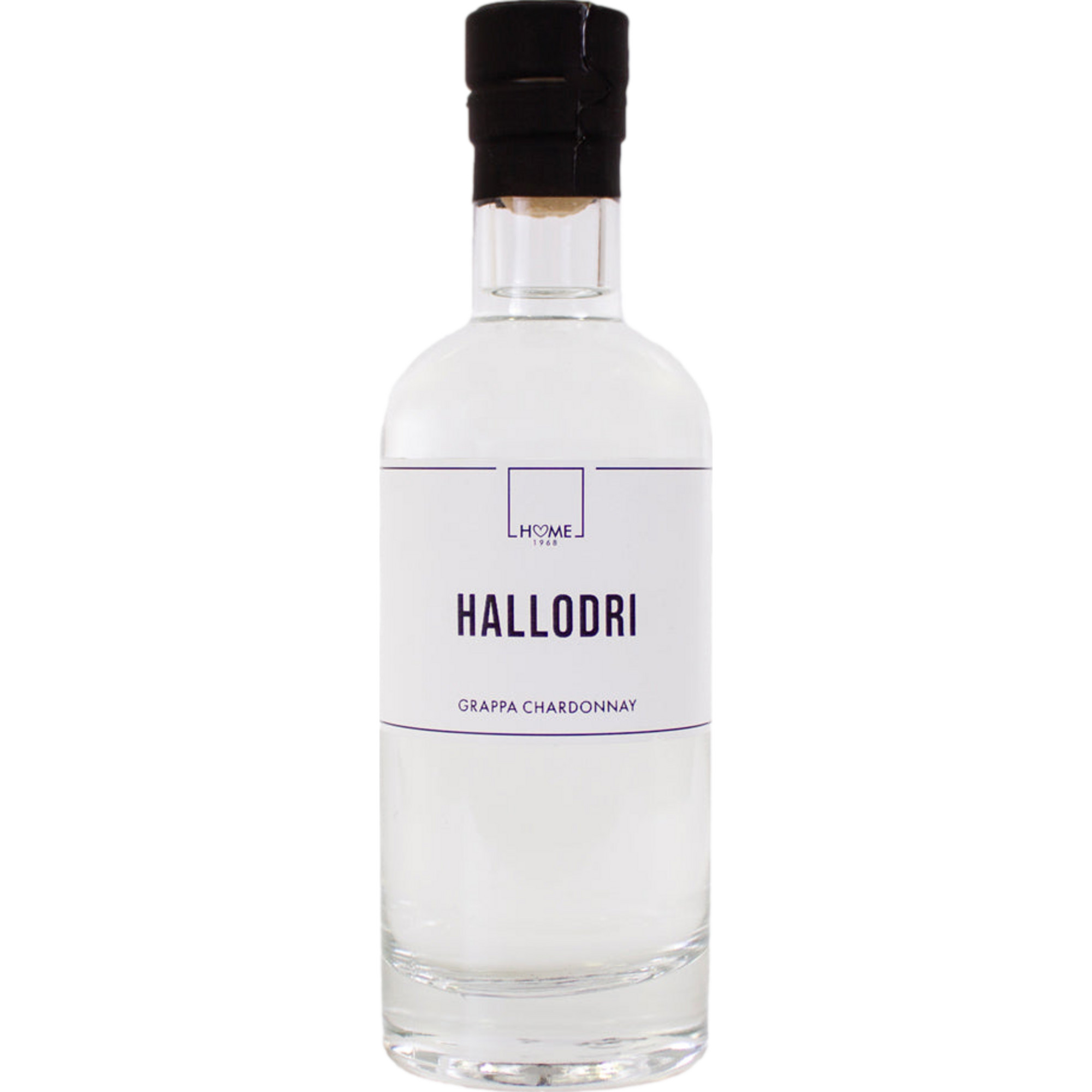 Home 1968 Hallodri Grappa Chardonnay, 0,2 L, 40% Vol., Spirituosen