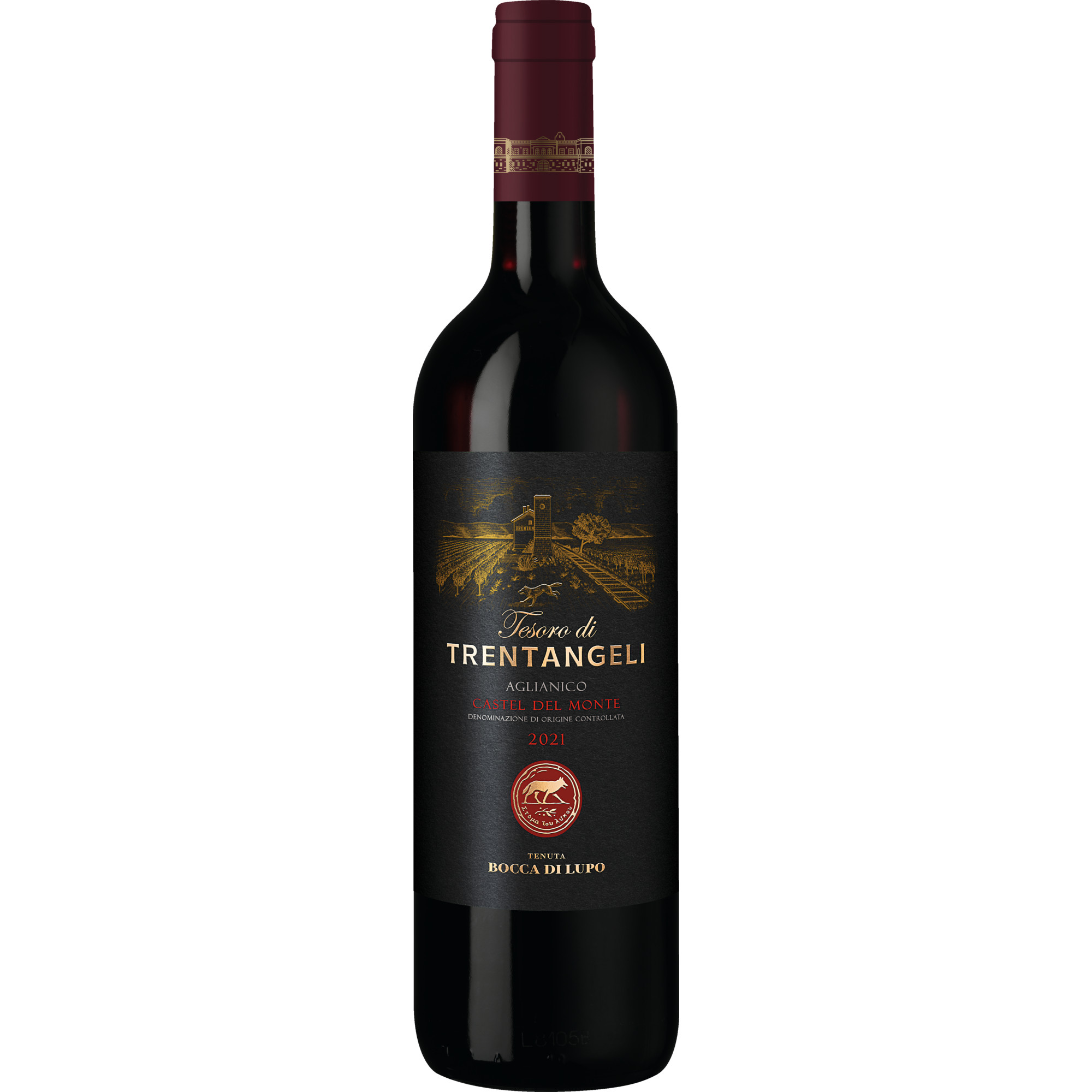 Tesoro di Trentangeli, Castel del Monte DOC, Apulien, 2021, Rotwein