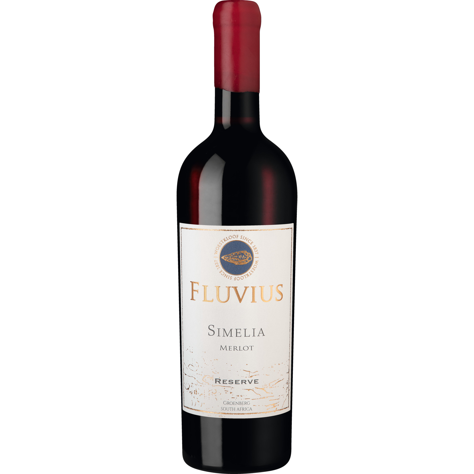 Fluvius Merlot Reserve, WO Groenberg, Western Cape, 2019, Rotwein