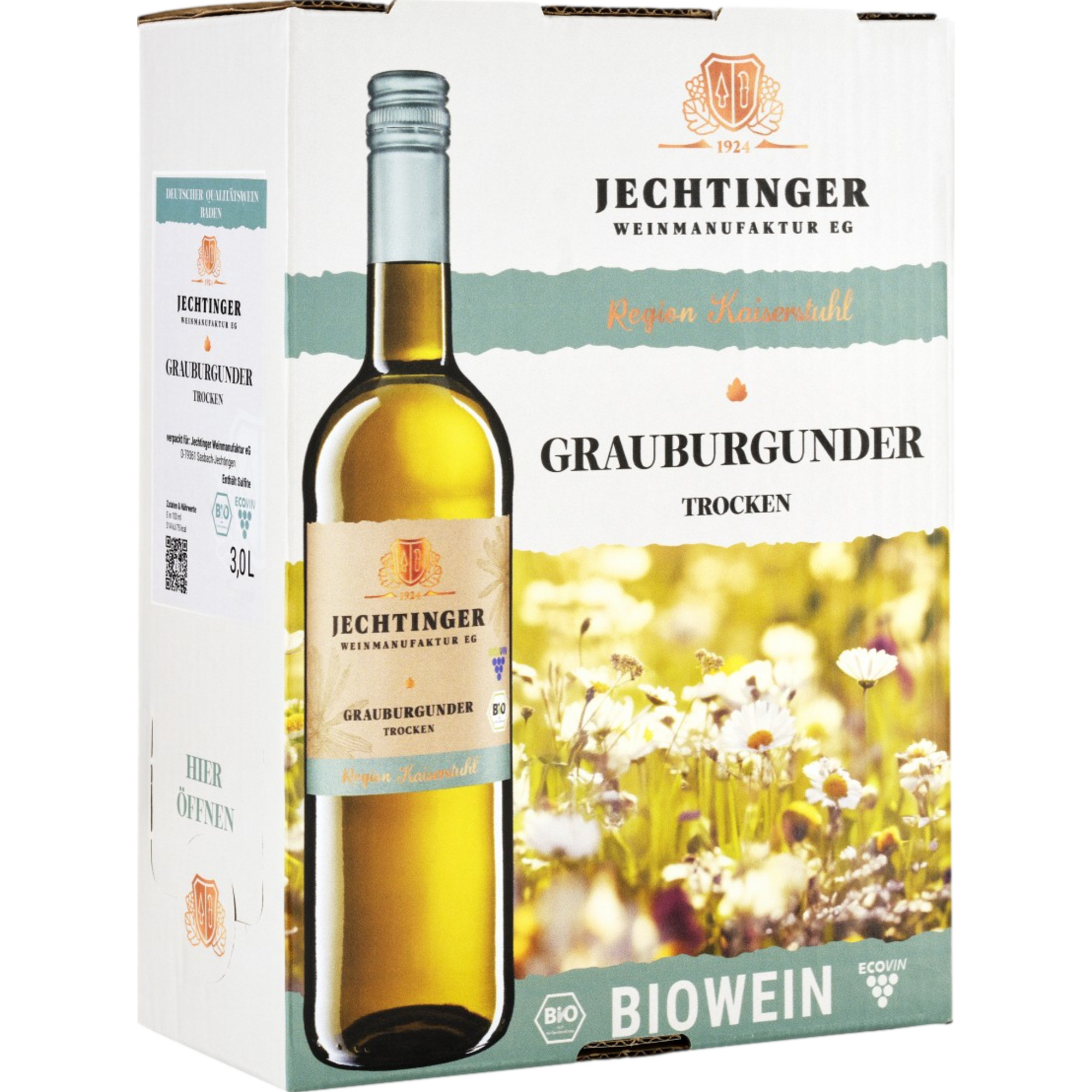 Jechtinger Grauburgunder, Trocken, Baden, Bag in Box, Baden, 2025, Weißwein