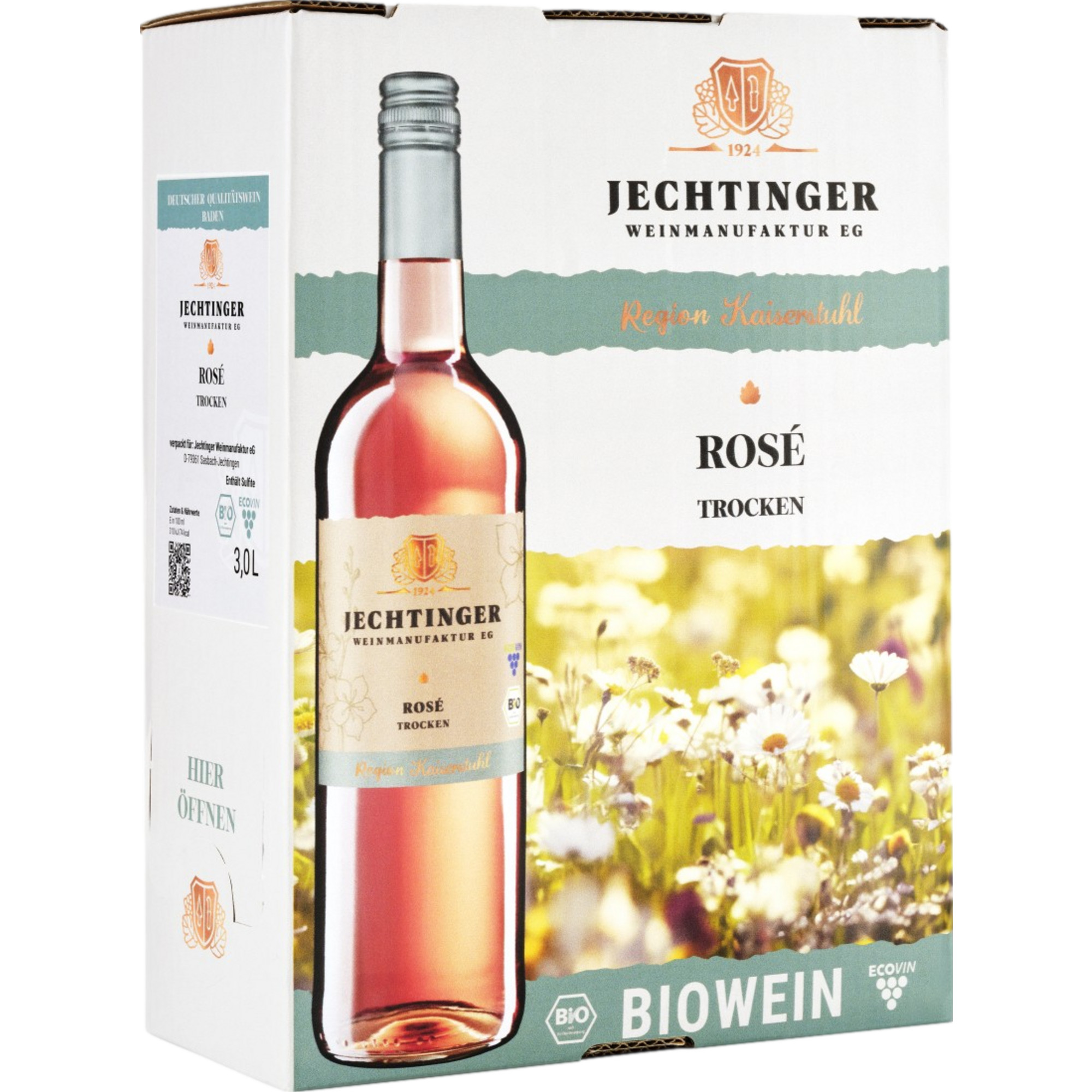 Jechtinger Rosé, Trocken, Baden, Bag in Box, Baden, 2023, Roséwein