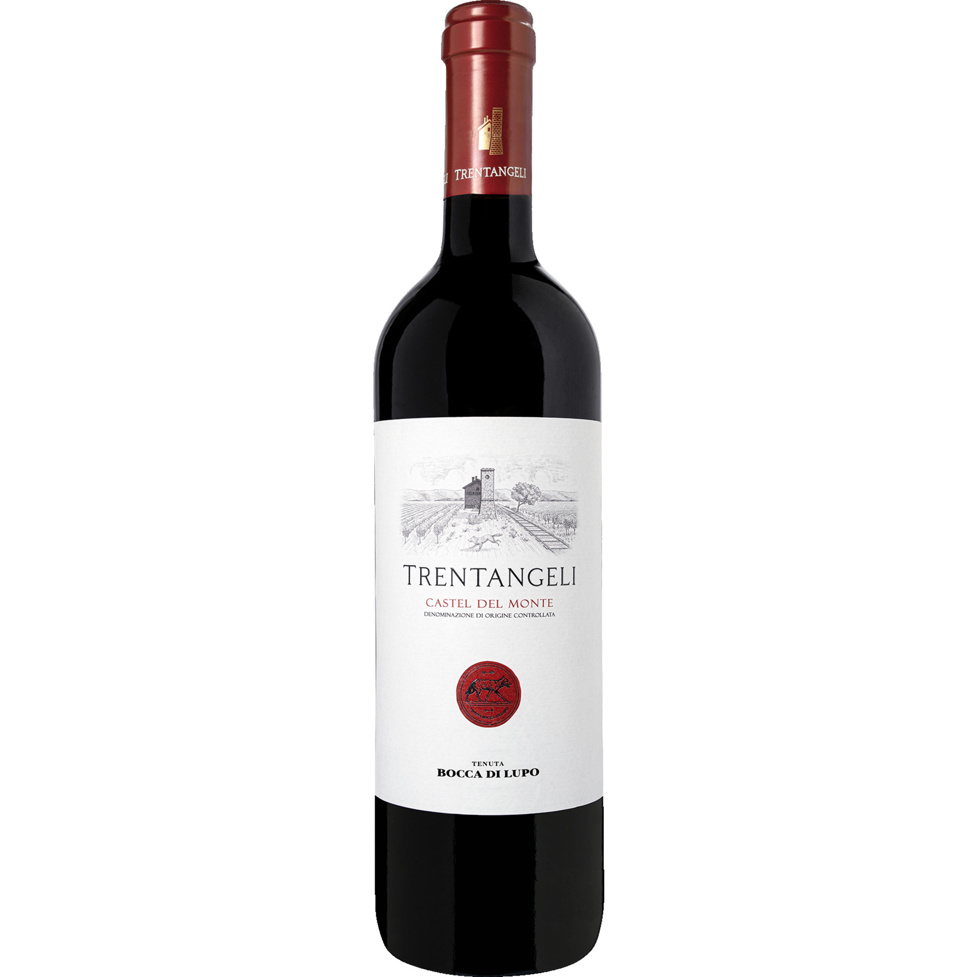 Trentangeli Rosso, Castel del Monte DOC, Apulien, 2021, Rotwein