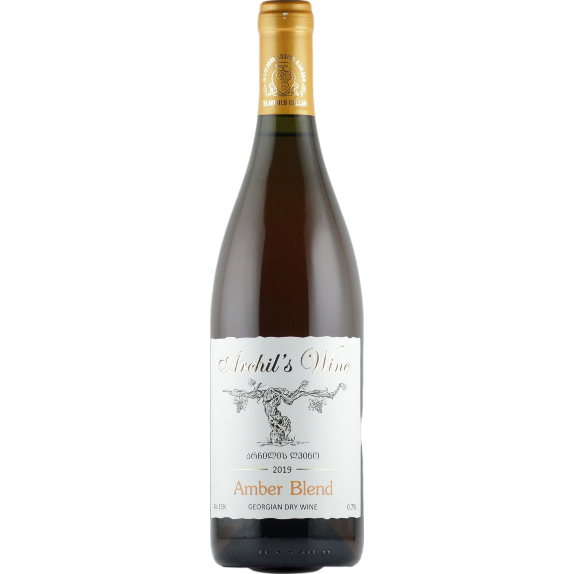 Archilis Wine Amber Rkatsiteli Mtsvane, Trocken, Georgien, Kakheti, 2019, Weißwein