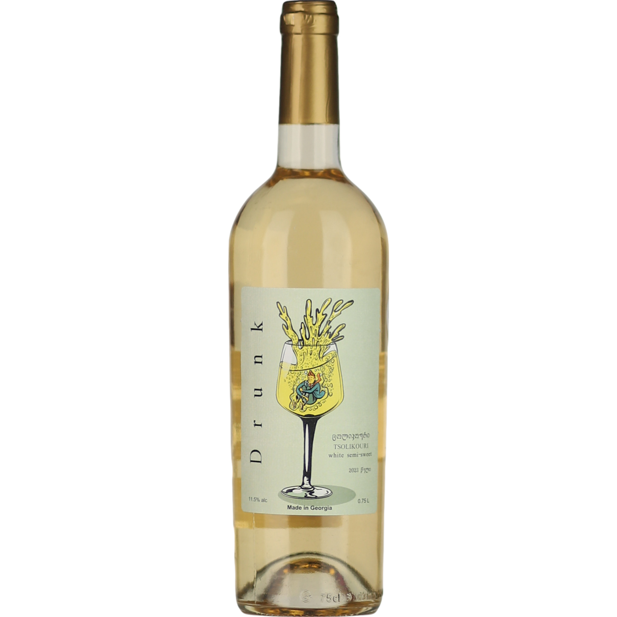 Drunk Lechkhumuri Tsolikauri, Lieblich, Georgien, Lechkhumi, 2023, Weißwein