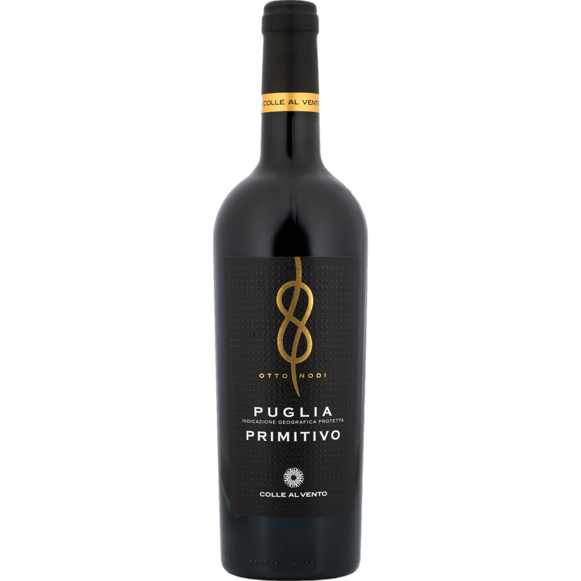 Colle al Vento Otto Nodi Primitivo, Puglia IGP, Apulien, 2025, Rotwein