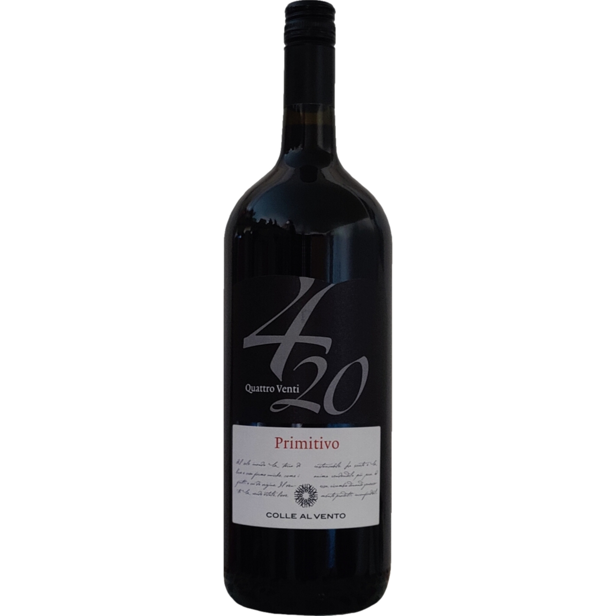 Colle al Vento 4/20 Primitivo, Puglia IGP, Magnum, Apulien, 2025, Rotwein