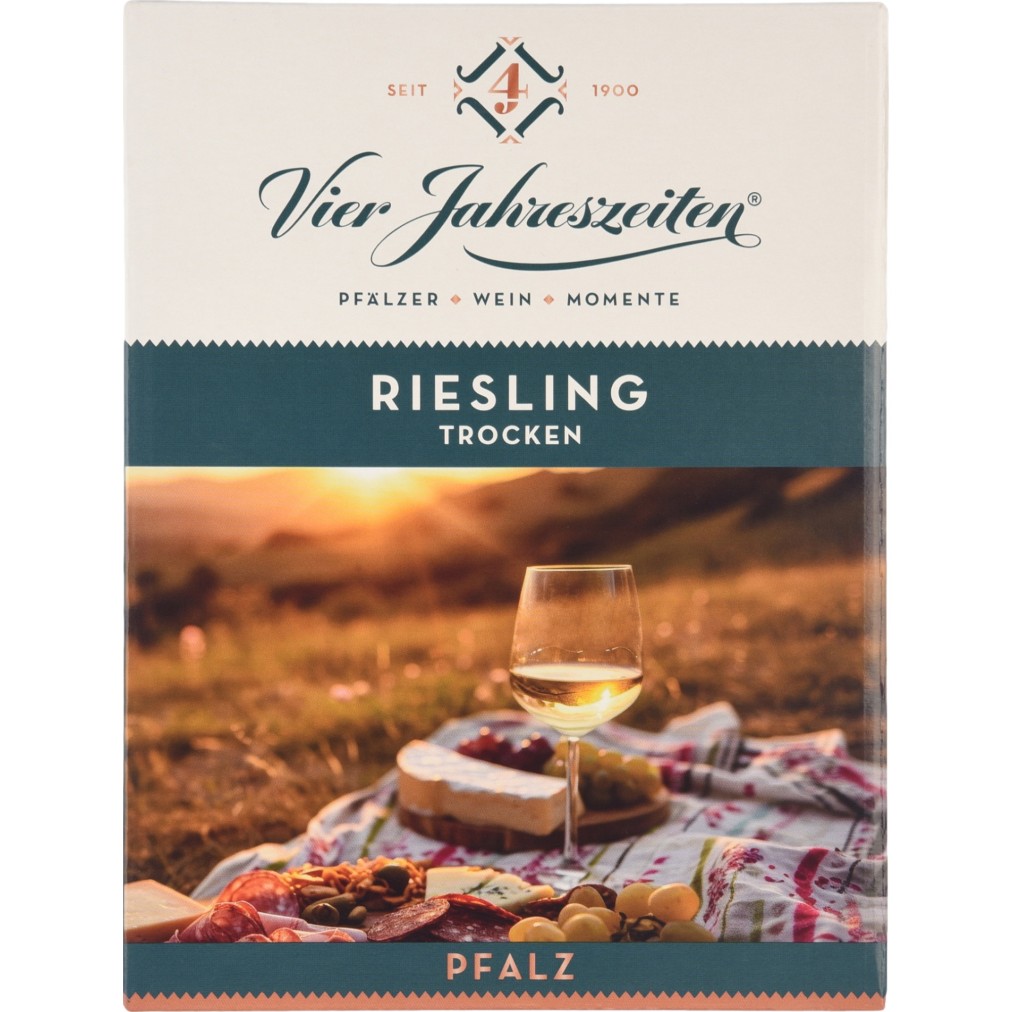 Vier Jahreszeiten Riesling, Trocken, Pfalz, Bag in Box, Pfalz, 2025, Weißwein