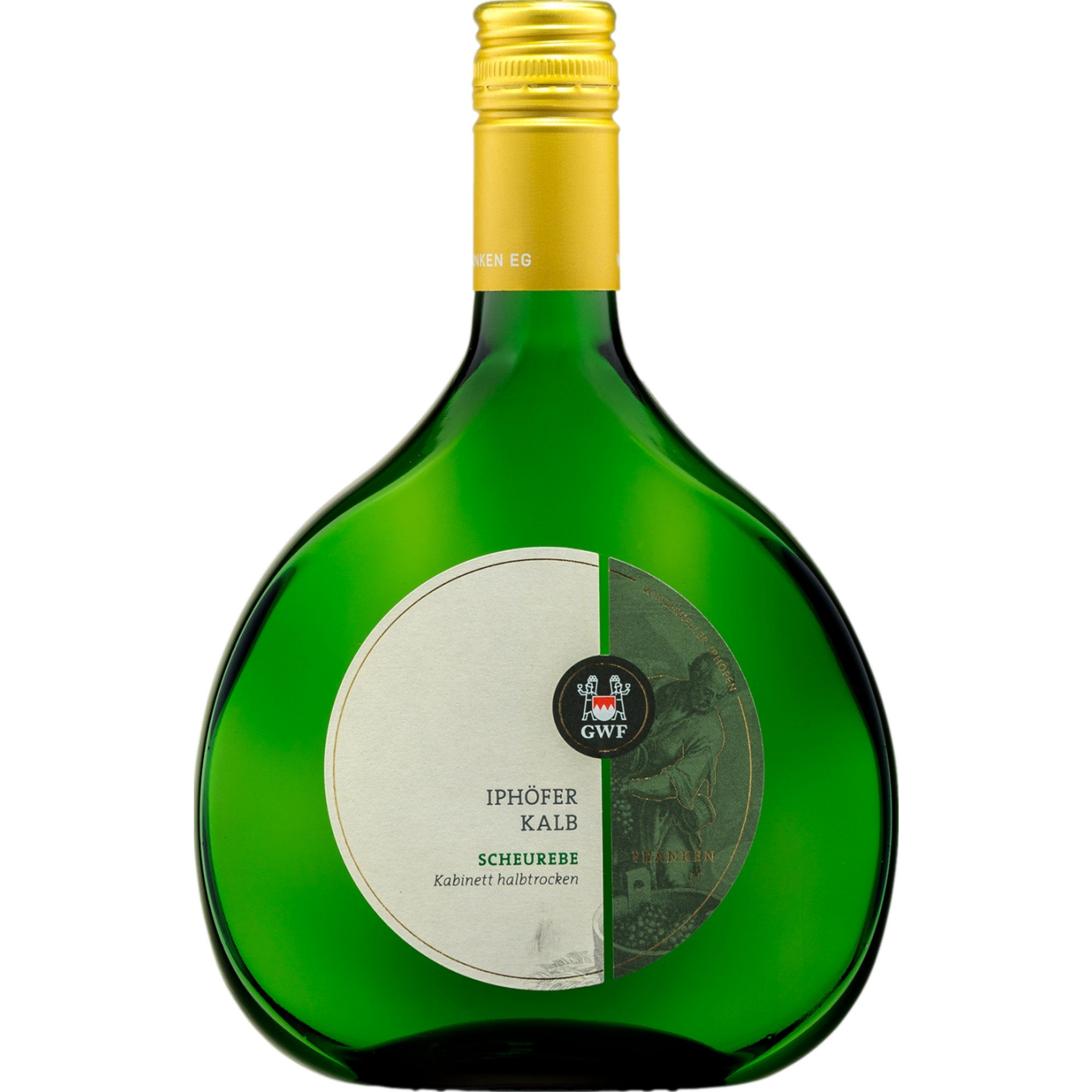 Iphöfer Kalb Scheurebe Kabinett, Halbtrocken, Franken, Franken, 2024, Weißwein