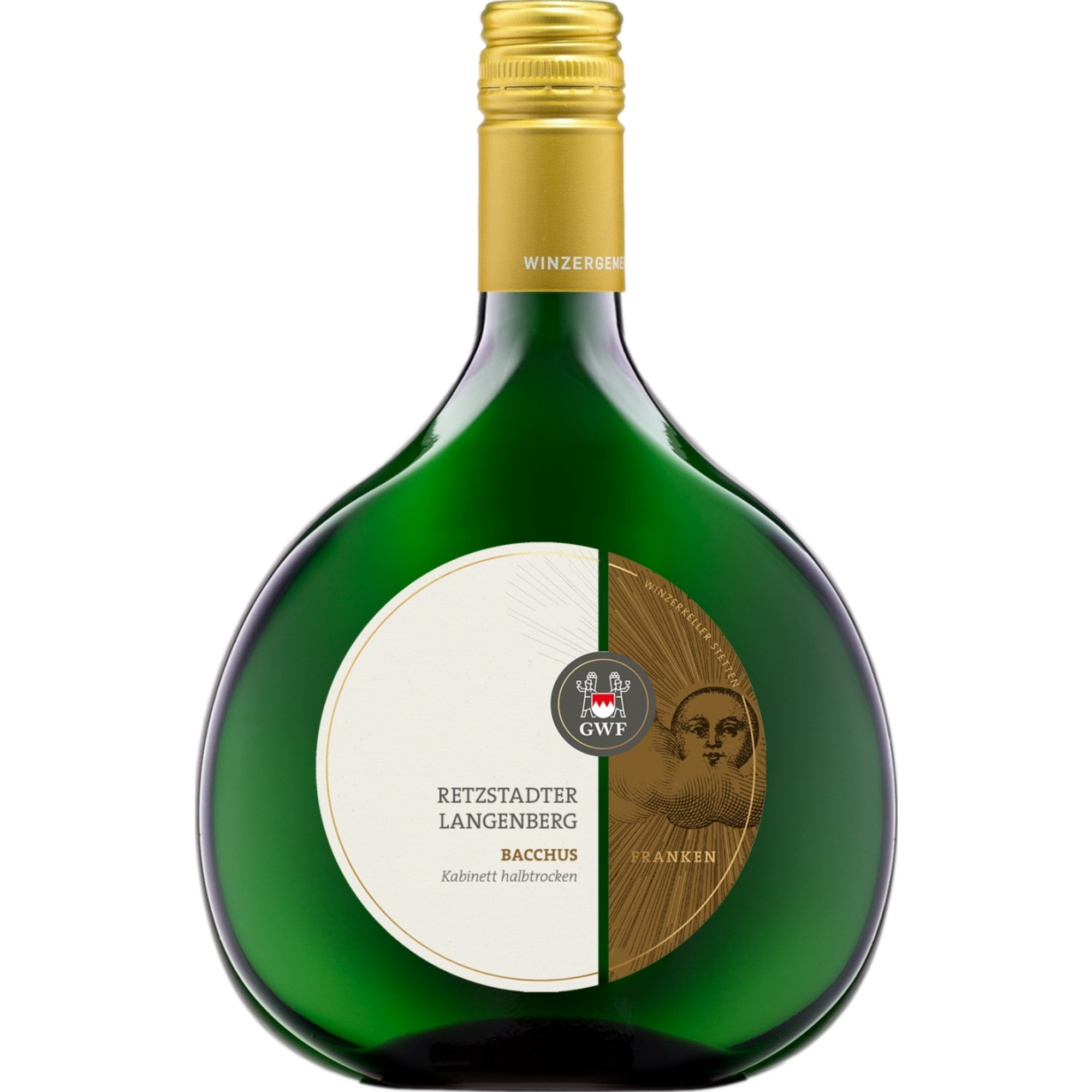 Retzstadter Langenberg Bacchus Kabinett, Halbtrocken, Franken, Franken, 2023, Weißwein