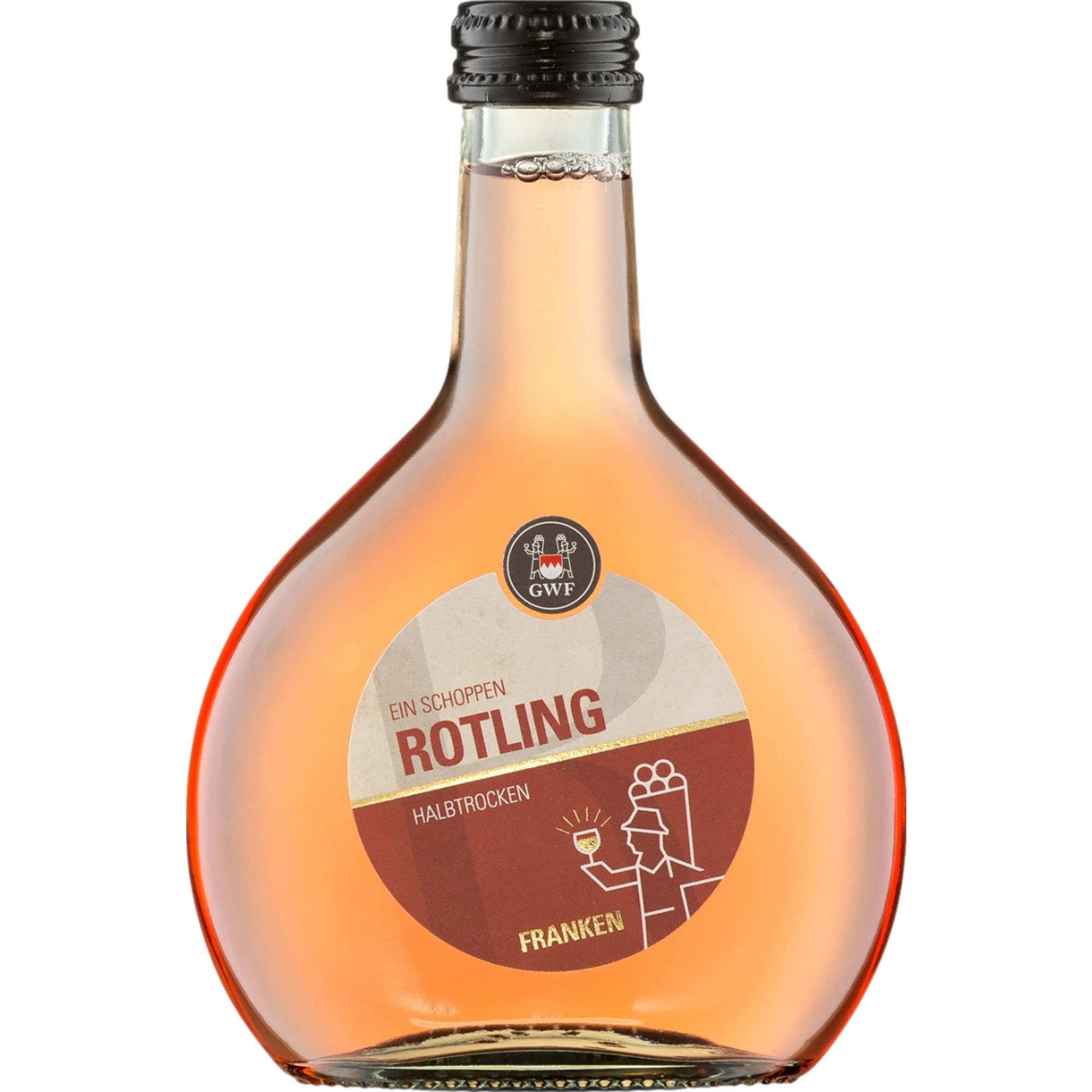Ein Schoppen Rotling, Halbtrocken, Franken, 0,25 L, Franken, 2024, Roséwein