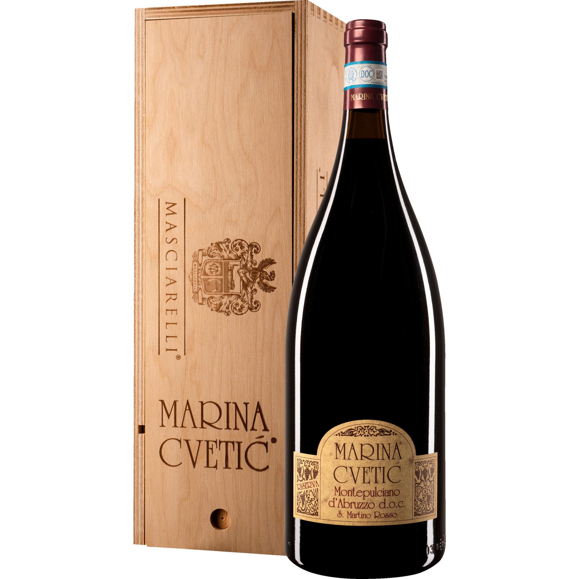 Marina Cvetic Montepulciano d'Abruzzo, Montepulciano d'Abruzzo DOC, 1,5 L, Holzkiste, Abruzzen, 2021, Rotwein