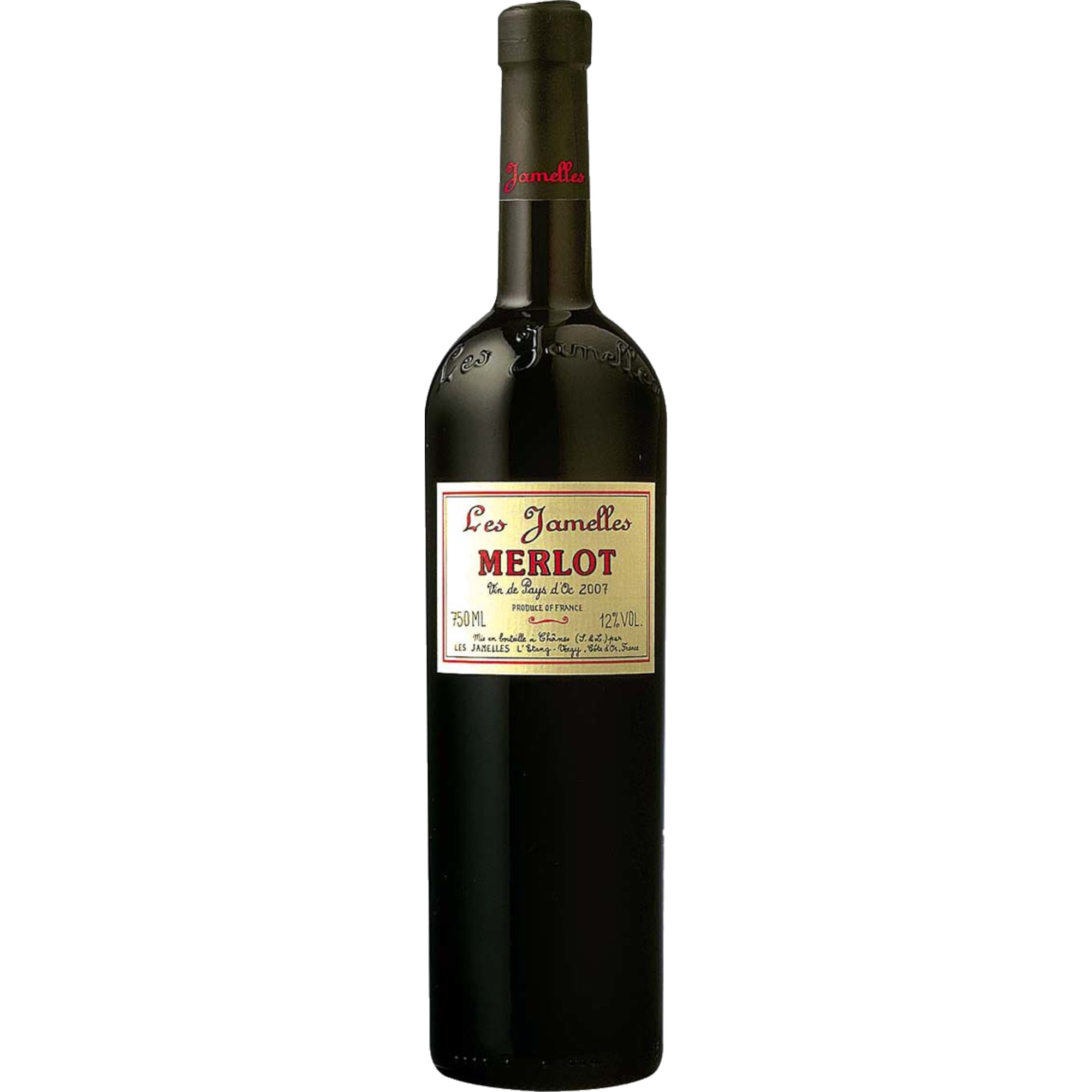Les Jamelles Merlot, Pays d'Oc IGP, Languedoc-Roussillon, 2023, Rotwein