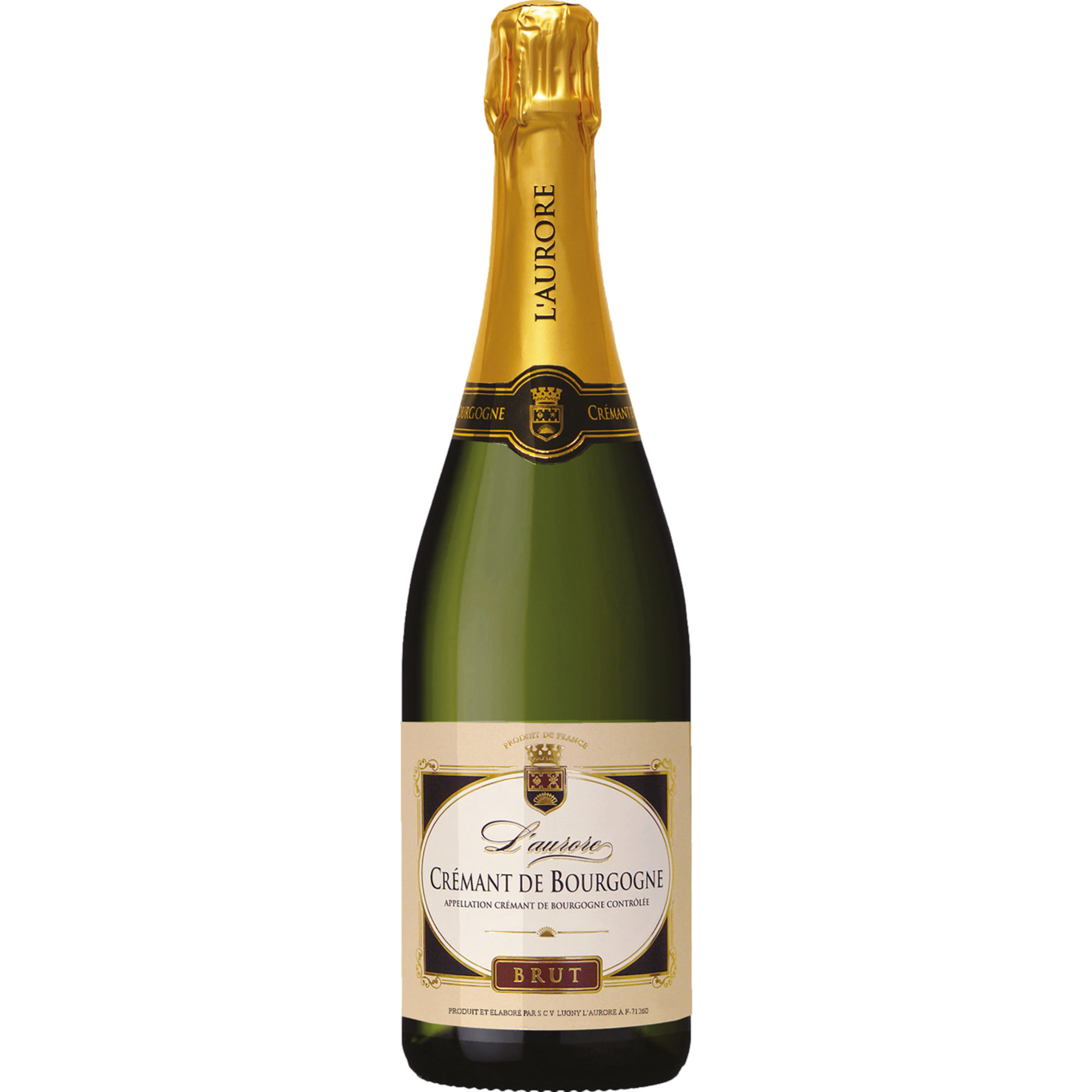 Cave de Lugny L’Aurore Crémant de Bourgogne Blanc, Brut, Crémant de Bourgogne AOP, Burgund, Weißwein