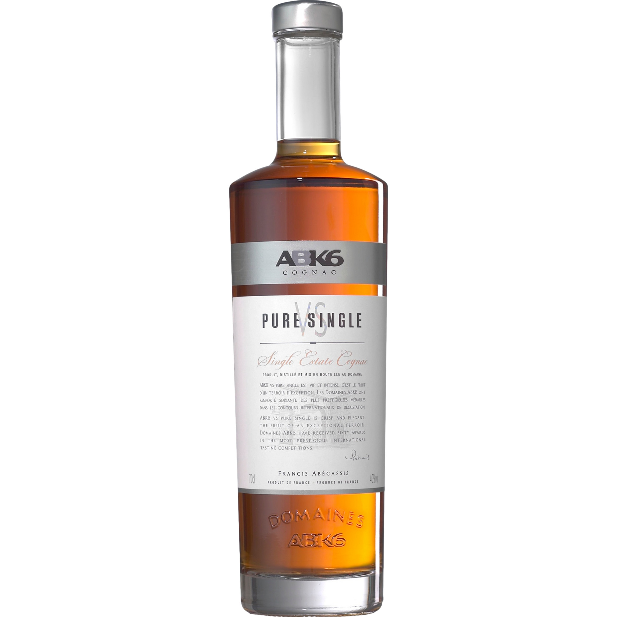 Domaine ABK6 Cognac VS Pure Single, Cognac AOP, 0,7 L, 40% Vol., Cognac, Spirituosen