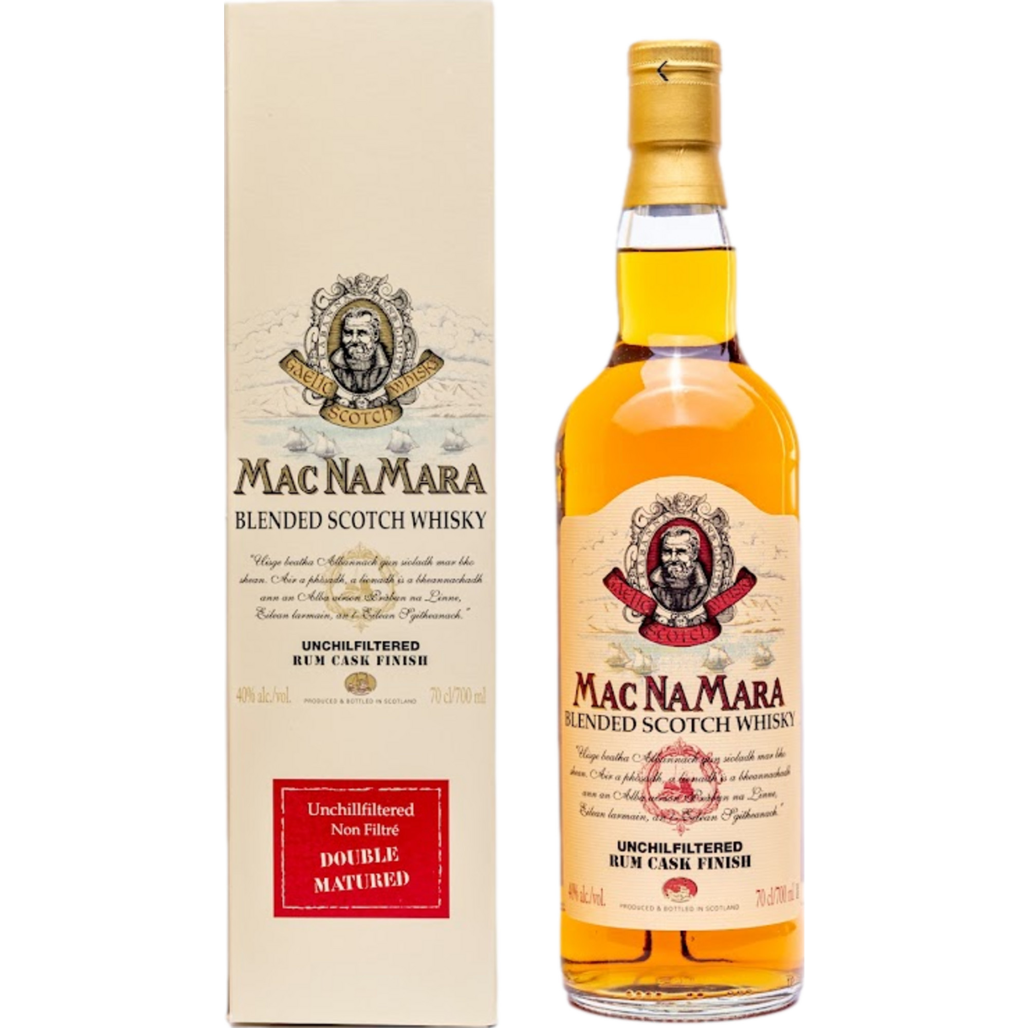 MacNaMara Rum Finish Blended Scotch Whisky, 0,7 L, 40% Vol., Schottland, Spirituosen
