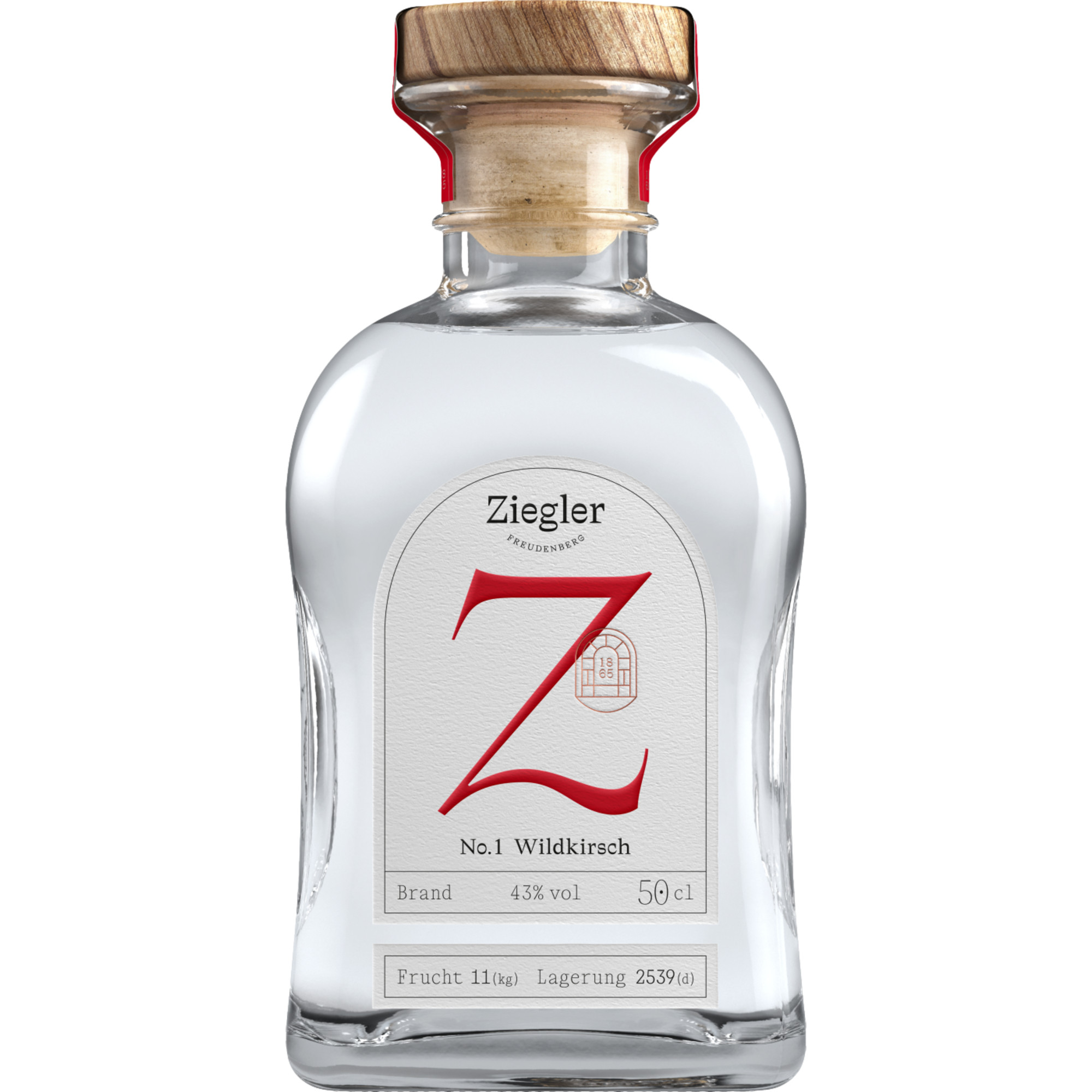 Ziegler No. 1 Wildkirsche Brand, Deutschland, 0,5 L, 43% Vol., Spirituosen