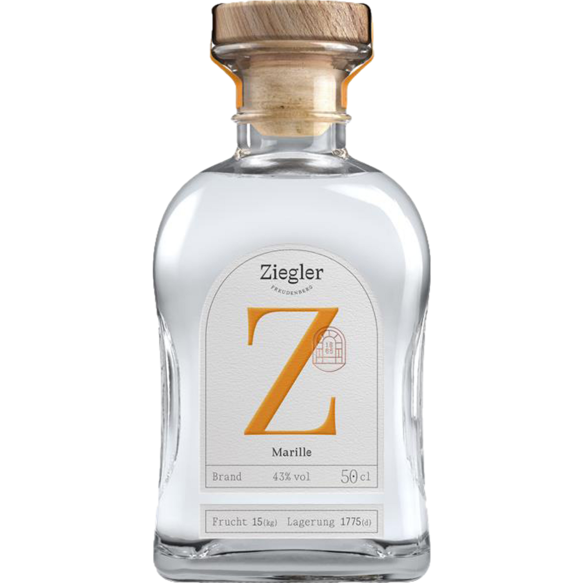 Ziegler Marille Brand, Deutschland, 0,5 L, 43% Vol., Spirituosen