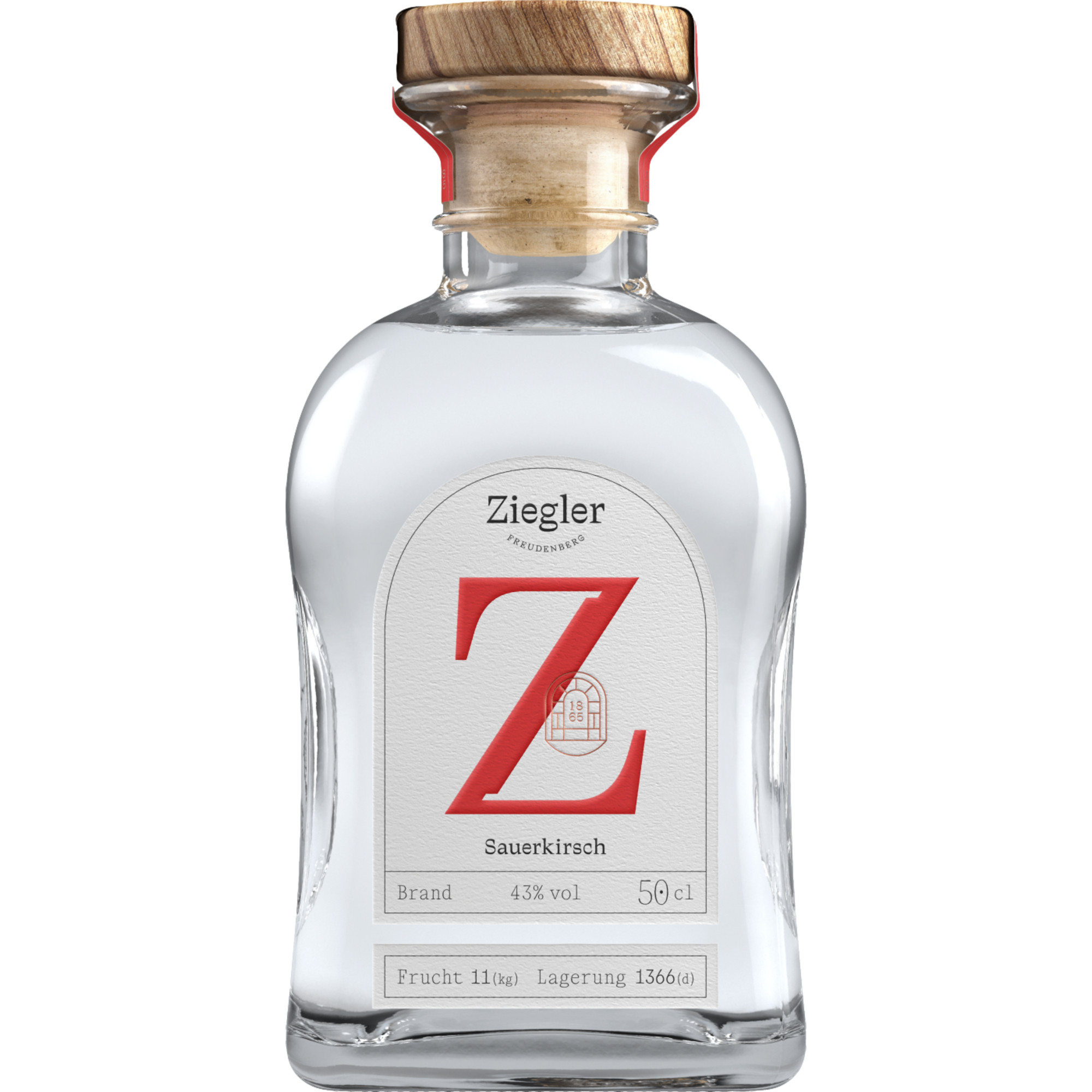 Ziegler Sauerkirsche Brand, Deutschland, 0,5 L, 43% Vol., Spirituosen