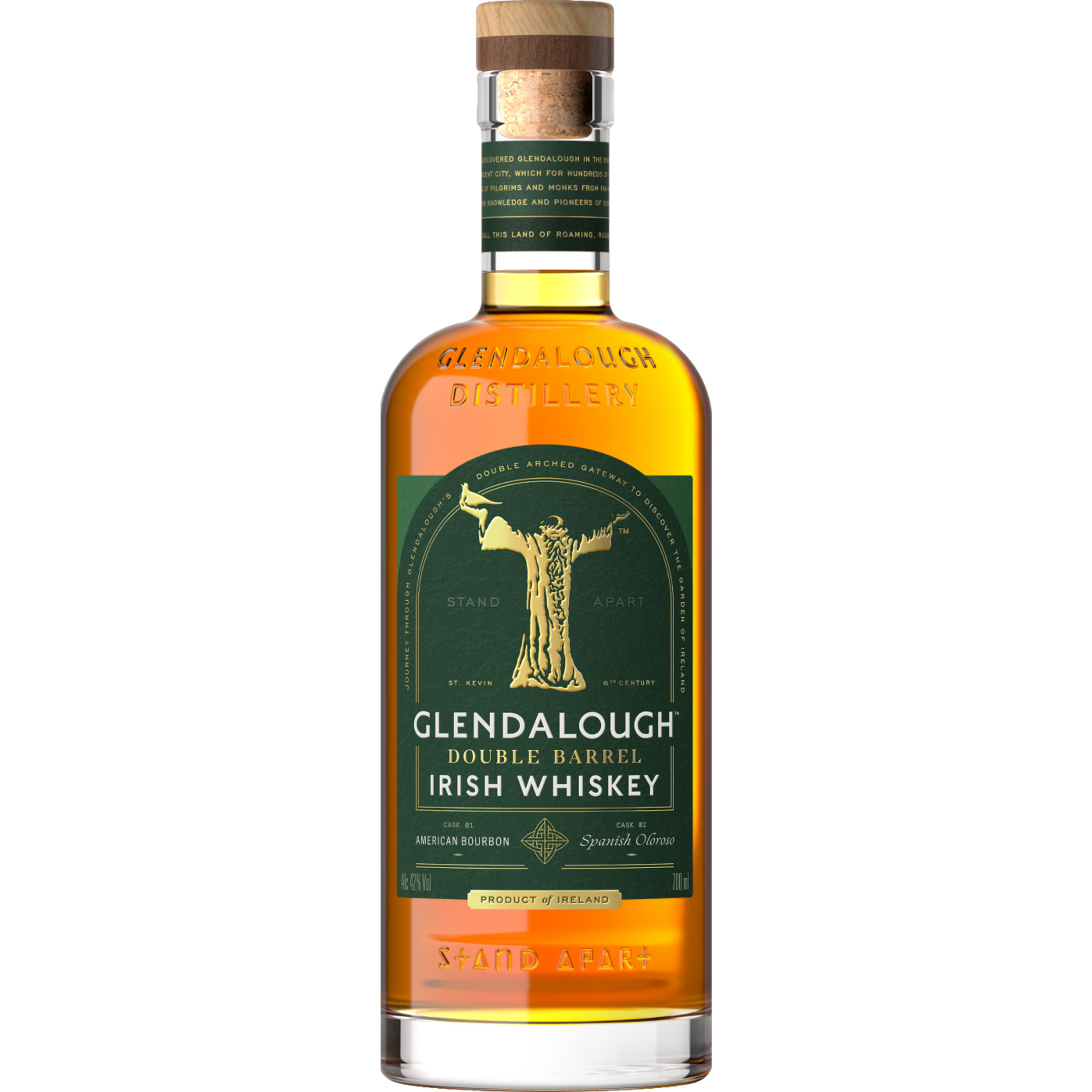 Glendalough Double Barrel Irish Whiskey, 0,7 L, 42% Vol., Spirituosen