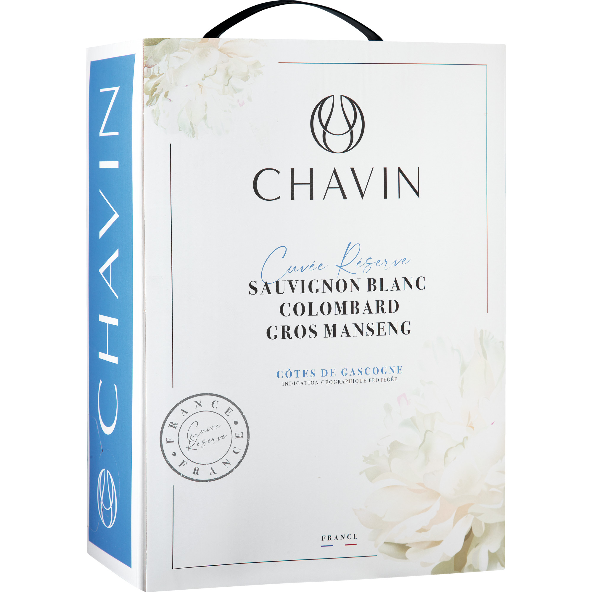 Chavin Sauvignon Blanc Cuvée, Côtes de Gascogne IGP, Bag in Box, 3,0 L, Südwestfrankreich, 2025, Weißwein