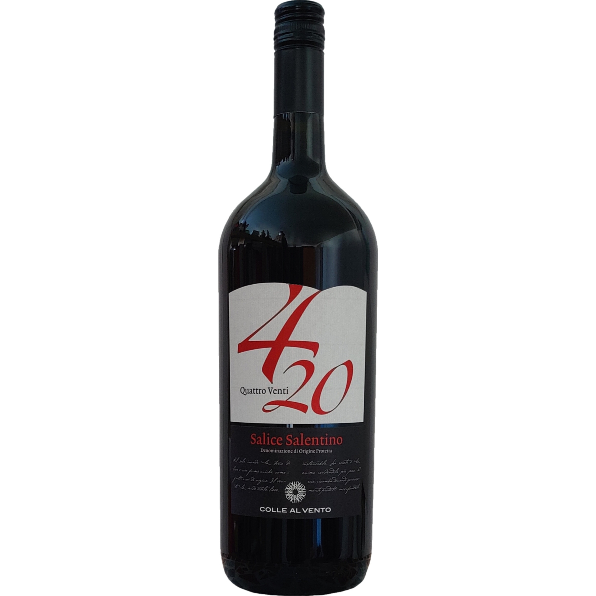 Colle al Vento 4/20 Salice Salentino, Salice Salentino DOP, Magnum, Apulien, 2025, Rotwein